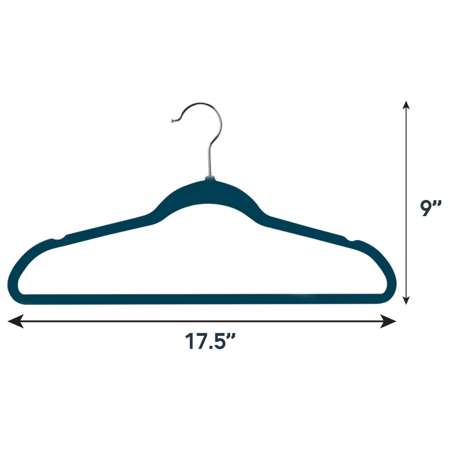 Elama Flocked Velvet Clothes Hangers, Adult, Blue, Pack Of 50 - Image 5