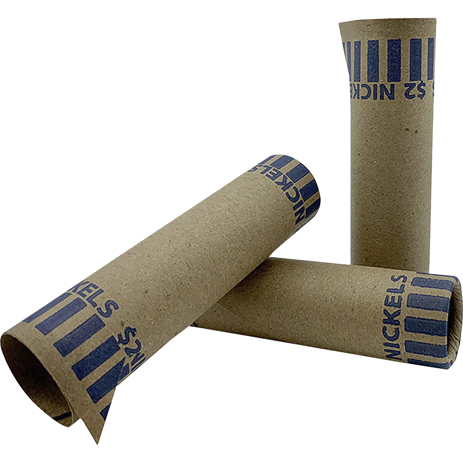 PAP-R Tubular Coin Wrappers - Total $2.00 in 40 Coins of 5cents Denomination - Heavy Duty, Burst Resistant - Kraft - Blue - Image 6