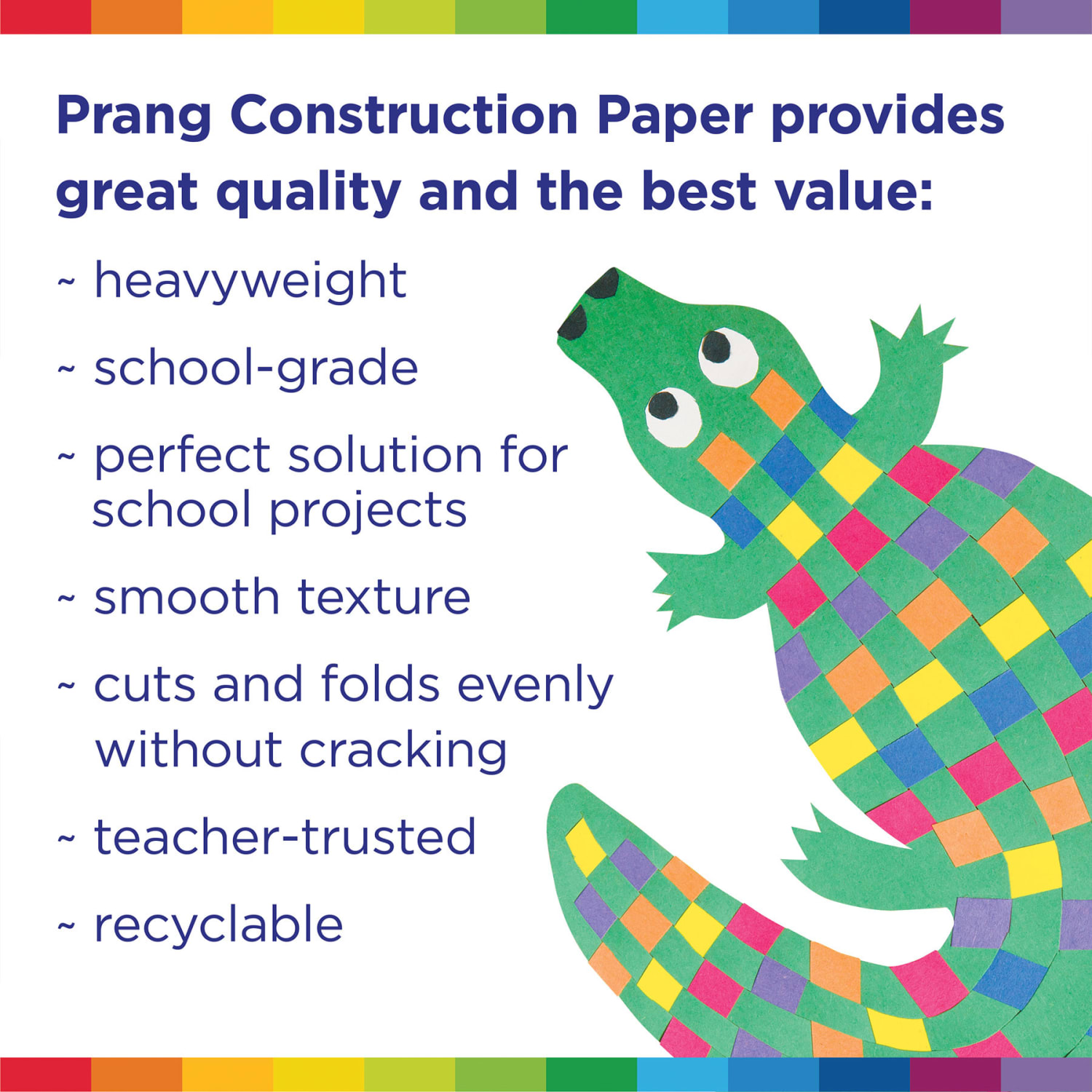 Prang Construction Paper, Medium Weight, 9in x 12in, White, 50 Sheets Per Pack, Set Of 10 Packs - Image 6
