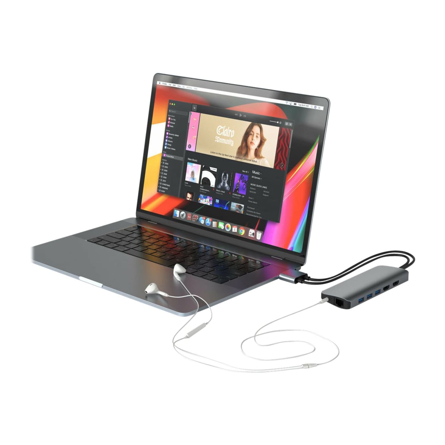 Targus Sanho HyperDrive VIPER 10-in-2 USB-C Hub, 6/10inH x 1-9/10inW x 5-7/10inD, Gray, HD392-GRAY - Image 4
