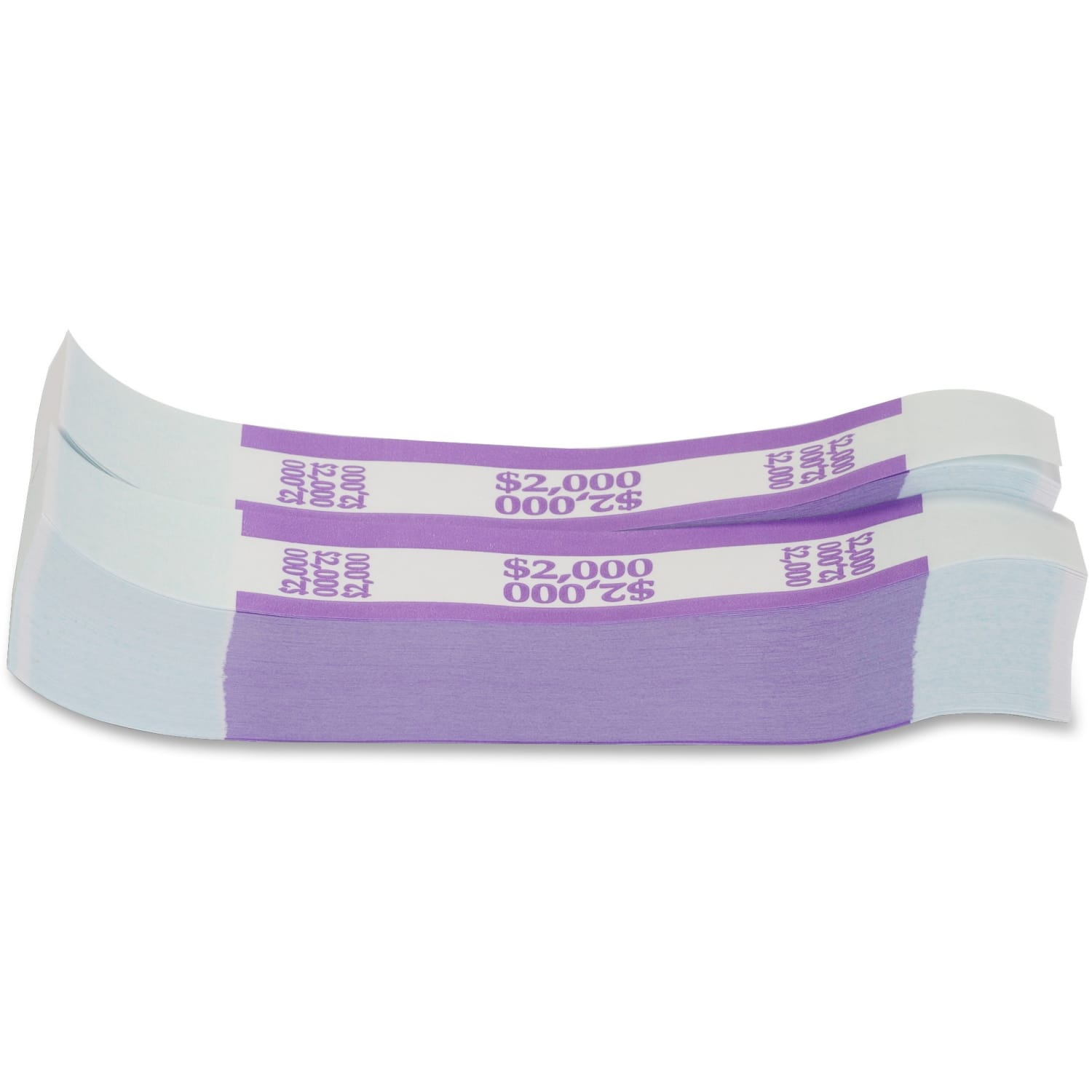 PAP-R Currency Straps, Violet, $2,000, Pack Of 1,000 - Image 4