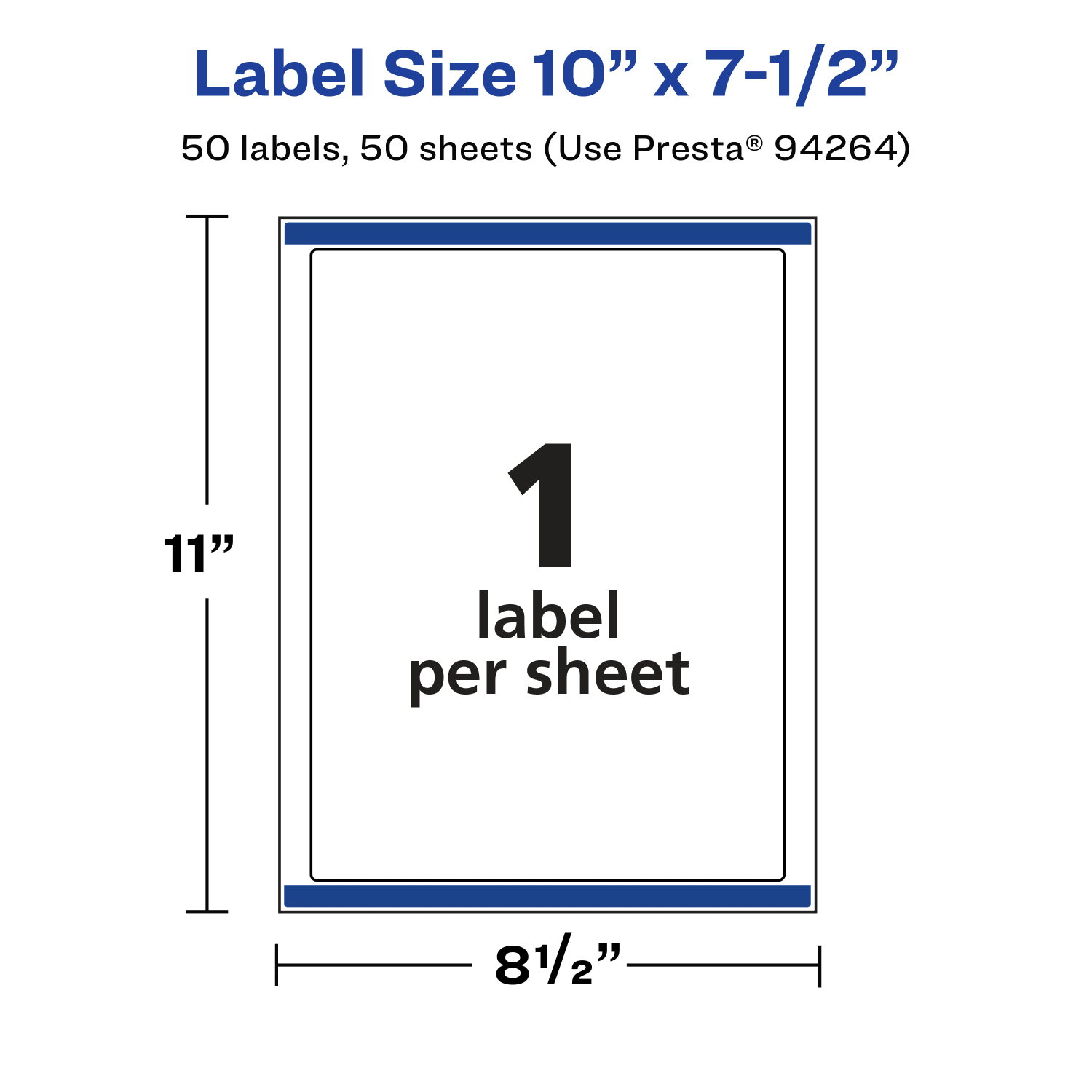 Avery Glossy Permanent Labels With Sure Feed, 94264-CGF50, Rectangle, 10in x 7-1/2in, Clear, Pack Of 50 - Image 6