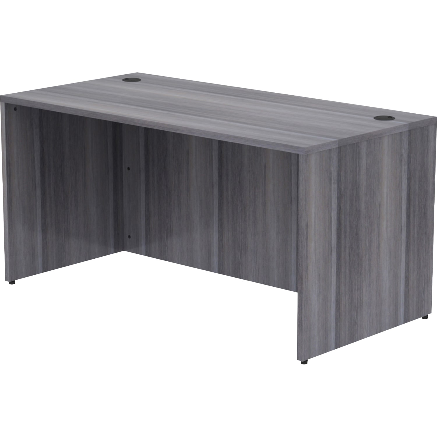 Lorell Essentials 60inW Computer Desk, Weathered Charcoal - Image 4