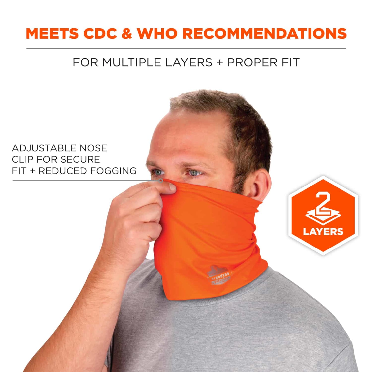 Ergodyne Chill-Its 6489 2-Layer Cooling Multi-Band, Large/X-Large, Hi-Vis Orange - Image 4