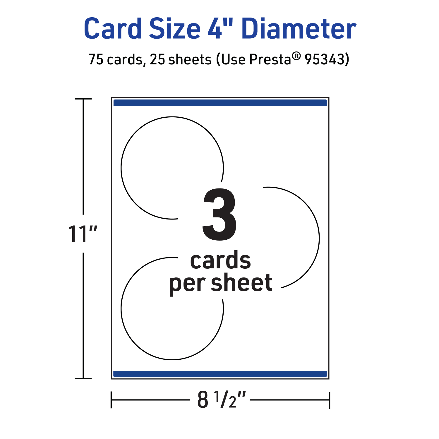 Avery Printable Note Cards With Sure Feed Technology, 4in Round, Glossy White, Pack Of 75 - Image 6