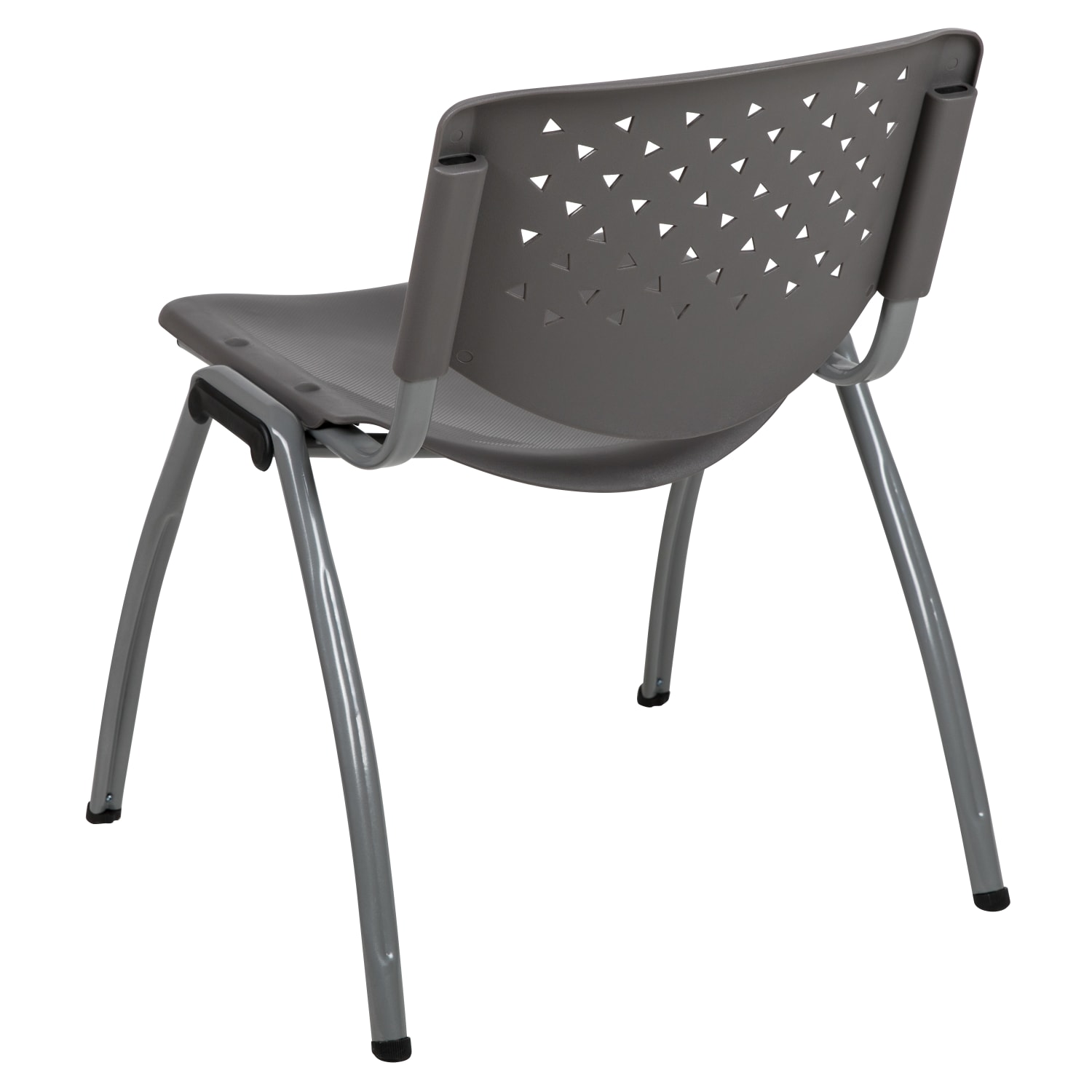 Flash Furniture HERCULES Series Plastic Stack Chair With Titanium Frame, Gray - Image 8