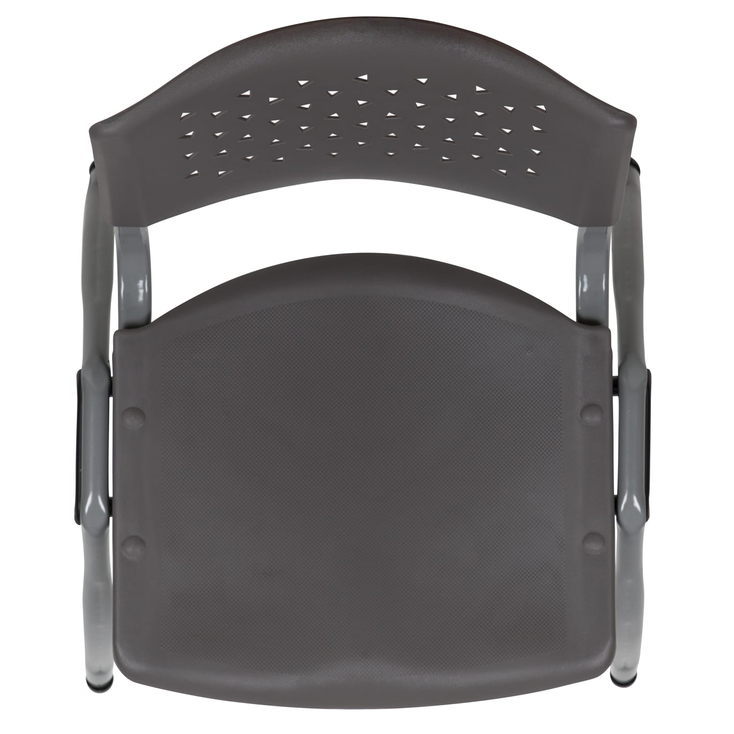 Flash Furniture HERCULES Series Plastic Stack Chair With Titanium Frame, Gray - Image 12