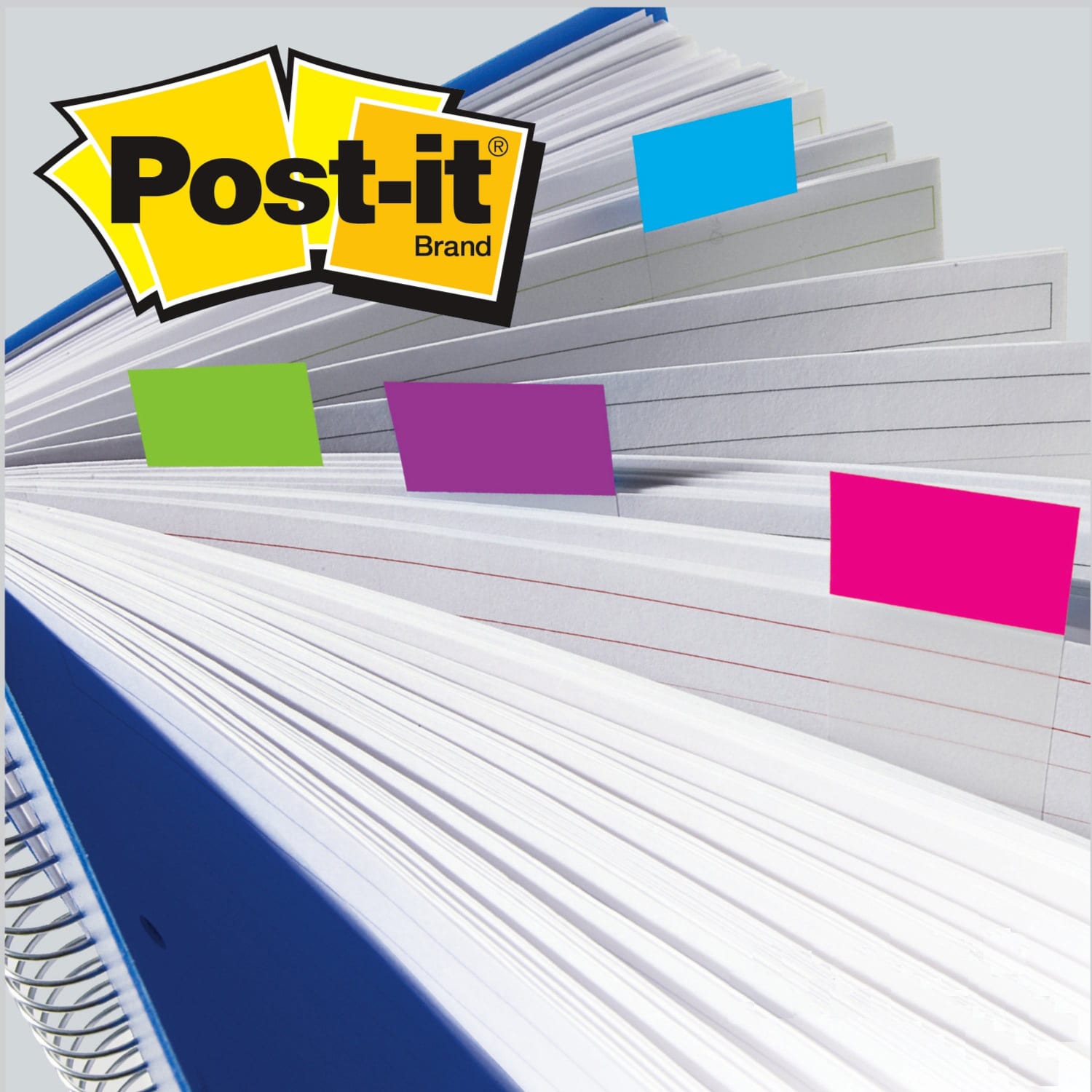 Post it Flags, 1in x 1 7/10in, Bright Blue, 50 Flags Per Pad, Pack Of 2 Pads - Image 5