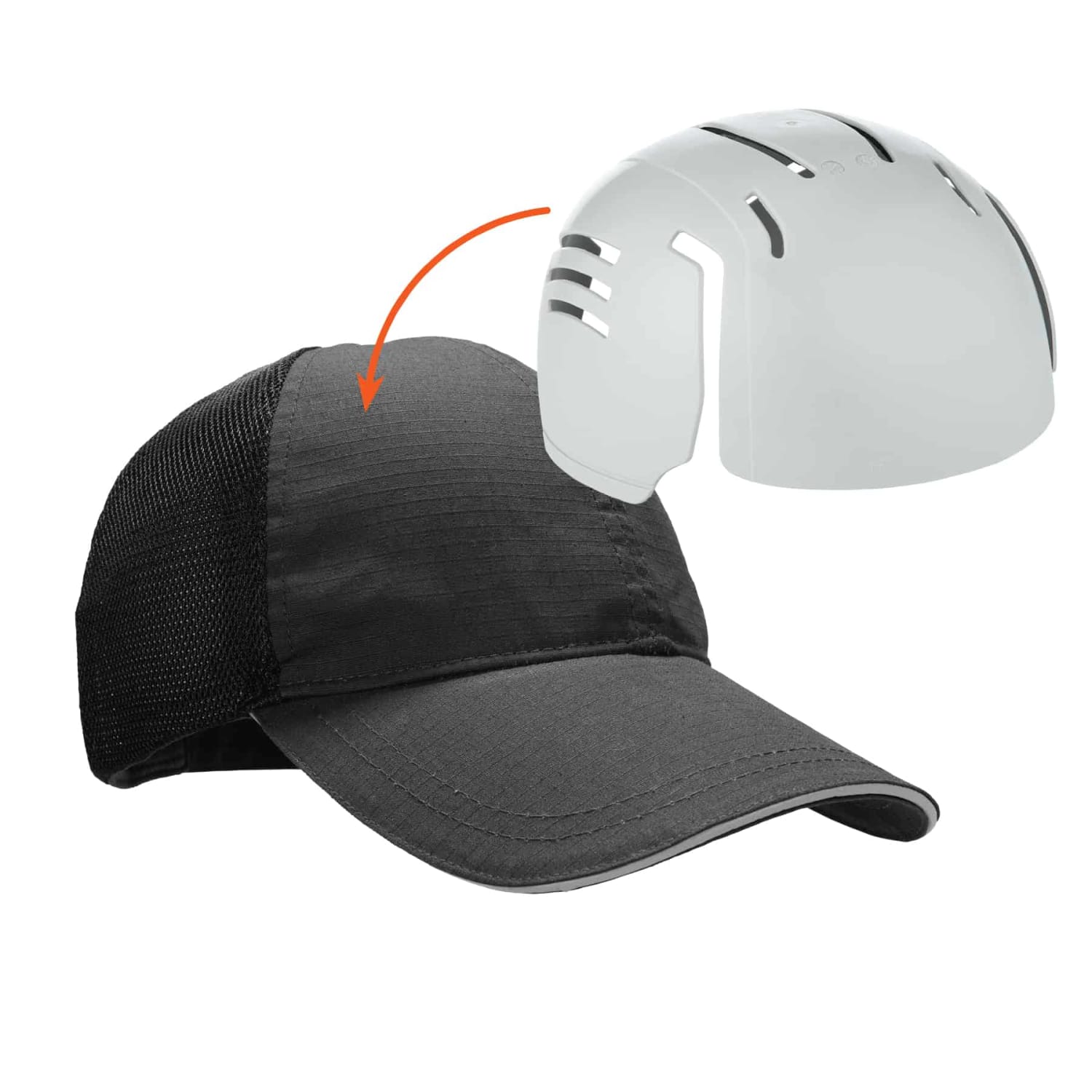 Ergodyne Skullerz 8946 Standard Baseball Cap With Bump Cap Insert, Black - Image 4