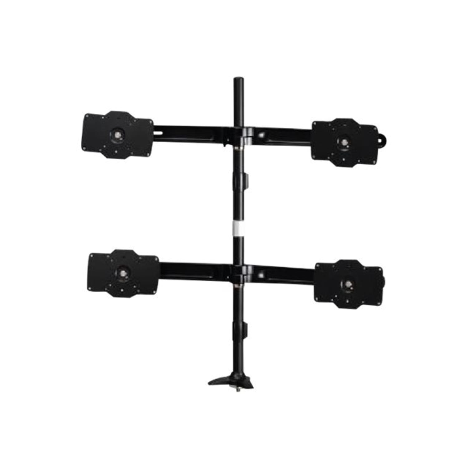 Amer Mounts Grommet Based Quad Monitor Mount for four 24in-32in LCD/LED Flat Panel Screens - Supports up to 26.5lb monitors, +/- 20 degree tilt, and VESA 75/100 - Image 3