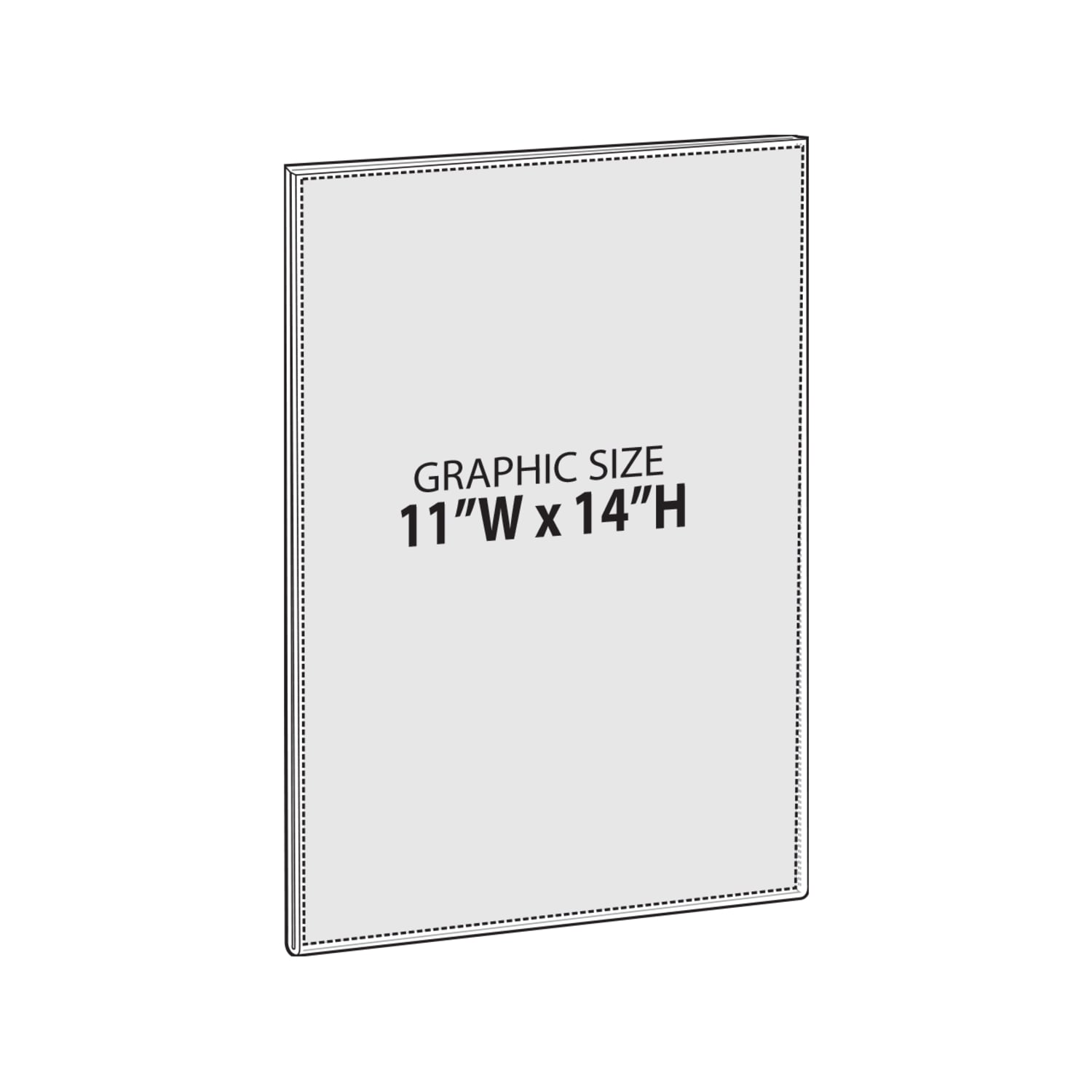Azar Displays Adhesive Acrylic Vertical U-Frame Sign Holders, 14inH x 11inW x 1/4inD, Clear, Pack Of 10 Sign Holders - Image 3