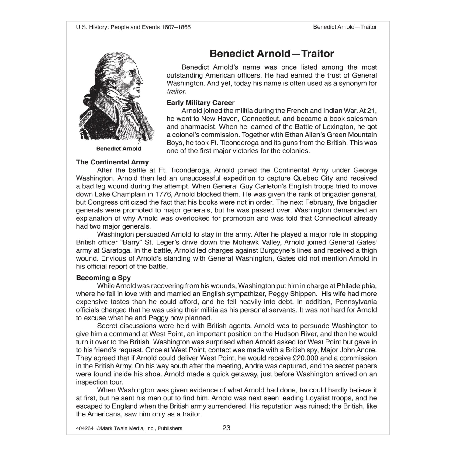 Mark Twain Media U.S. History: People And Events, 1607 - 1865, Grades 6-12 - Image 3