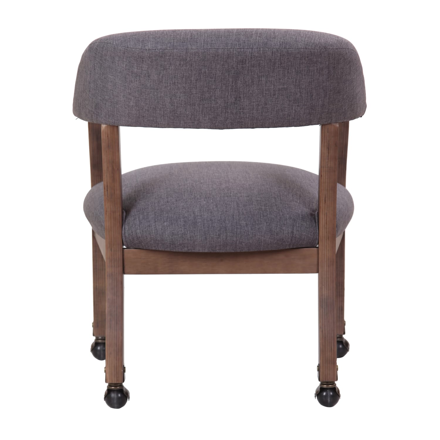 Boss Office Products Traditional Guest Chair, With Casters, Slate Gray/Brown - Image 3