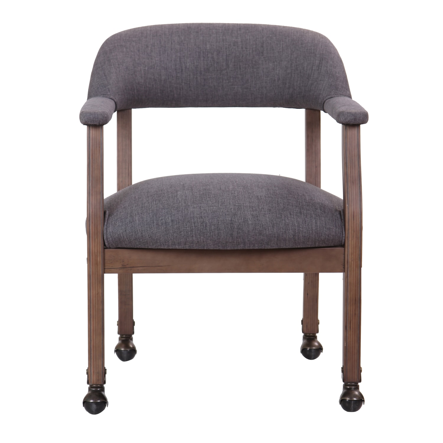 Boss Office Products Traditional Guest Chair With Casters Slate GrayBrown PopularChairscom