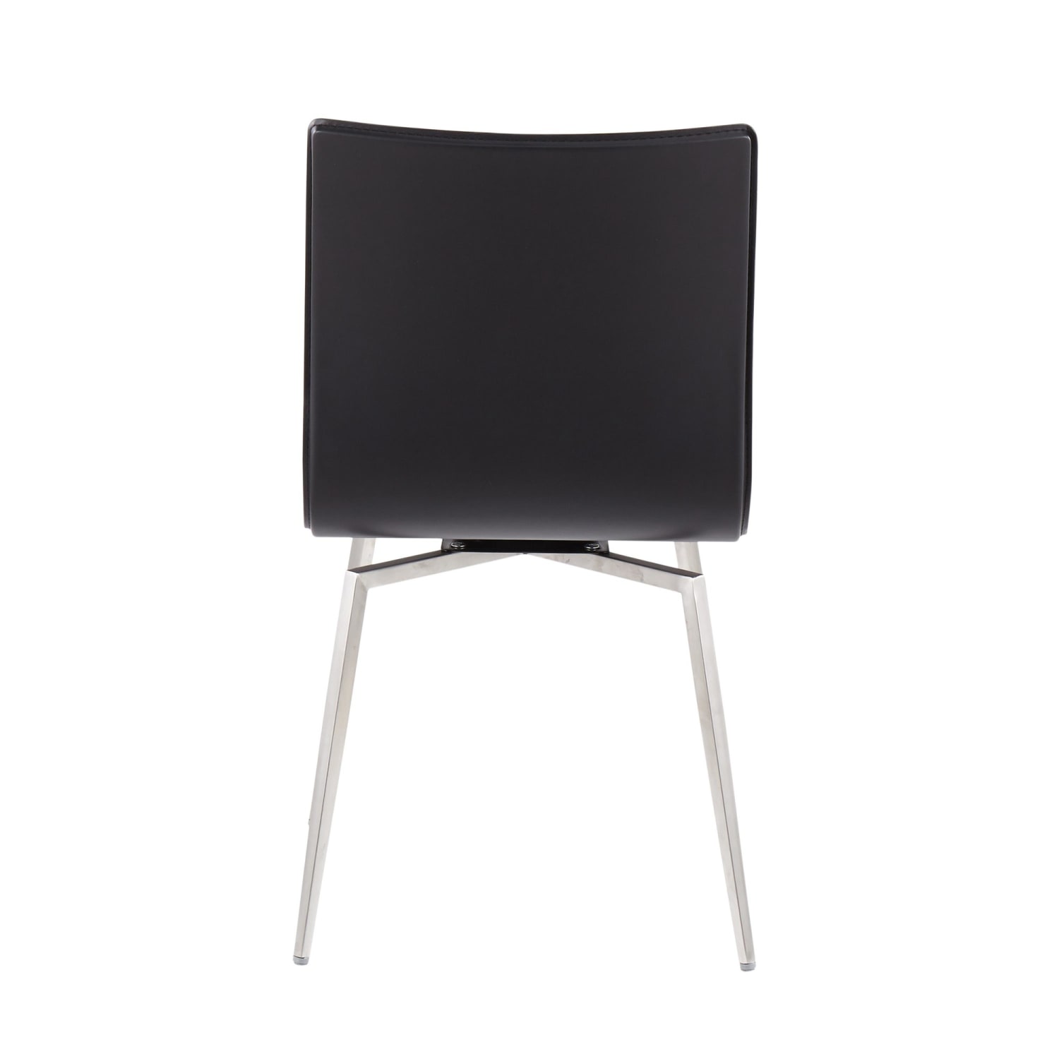 LumiSource Mason Upholstered Chairs BlackStainless Steel Set Of 2 Chairs PopularChairscom