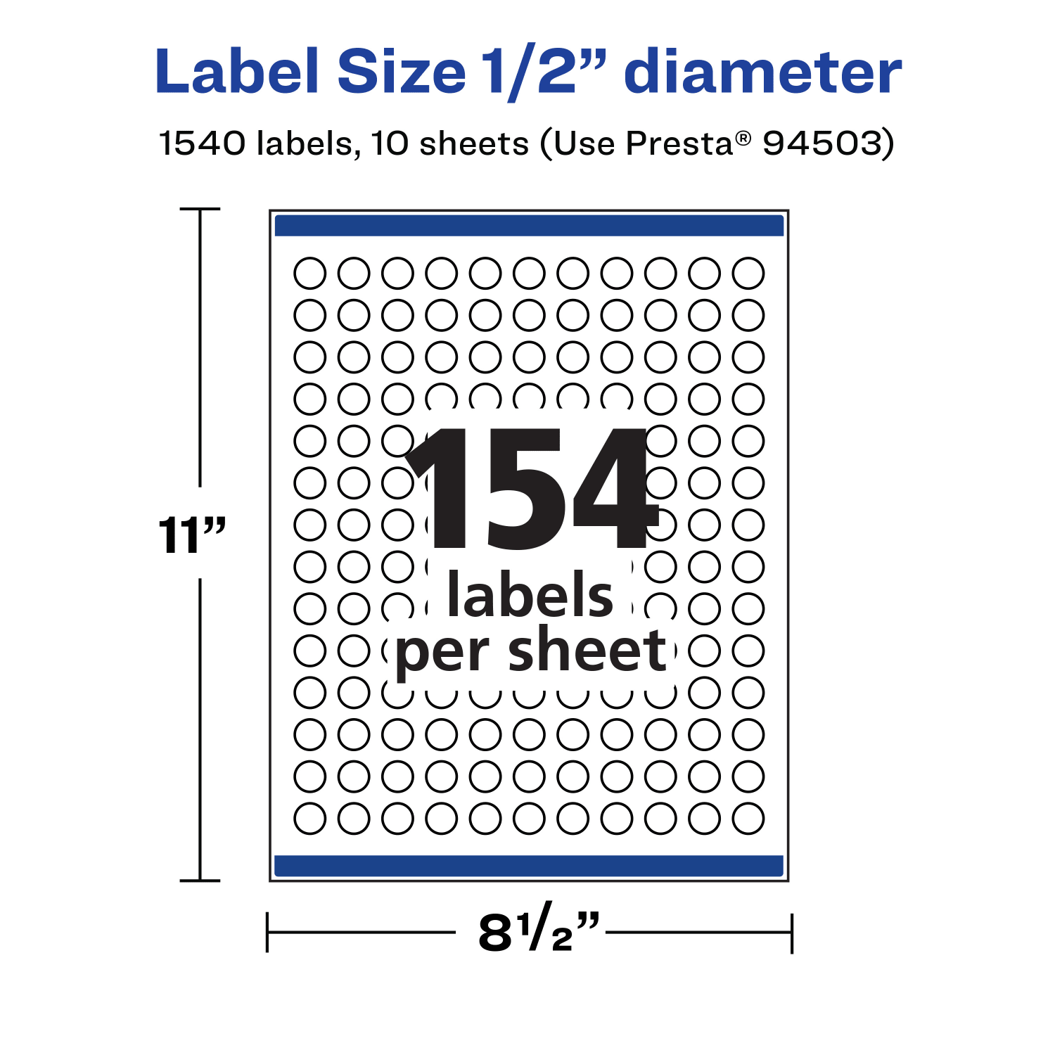Avery Waterproof Permanent Labels With Sure Feed, 94503-WMF10, Round, 1/2in Diameter, White, Pack Of 1,540 - Image 6