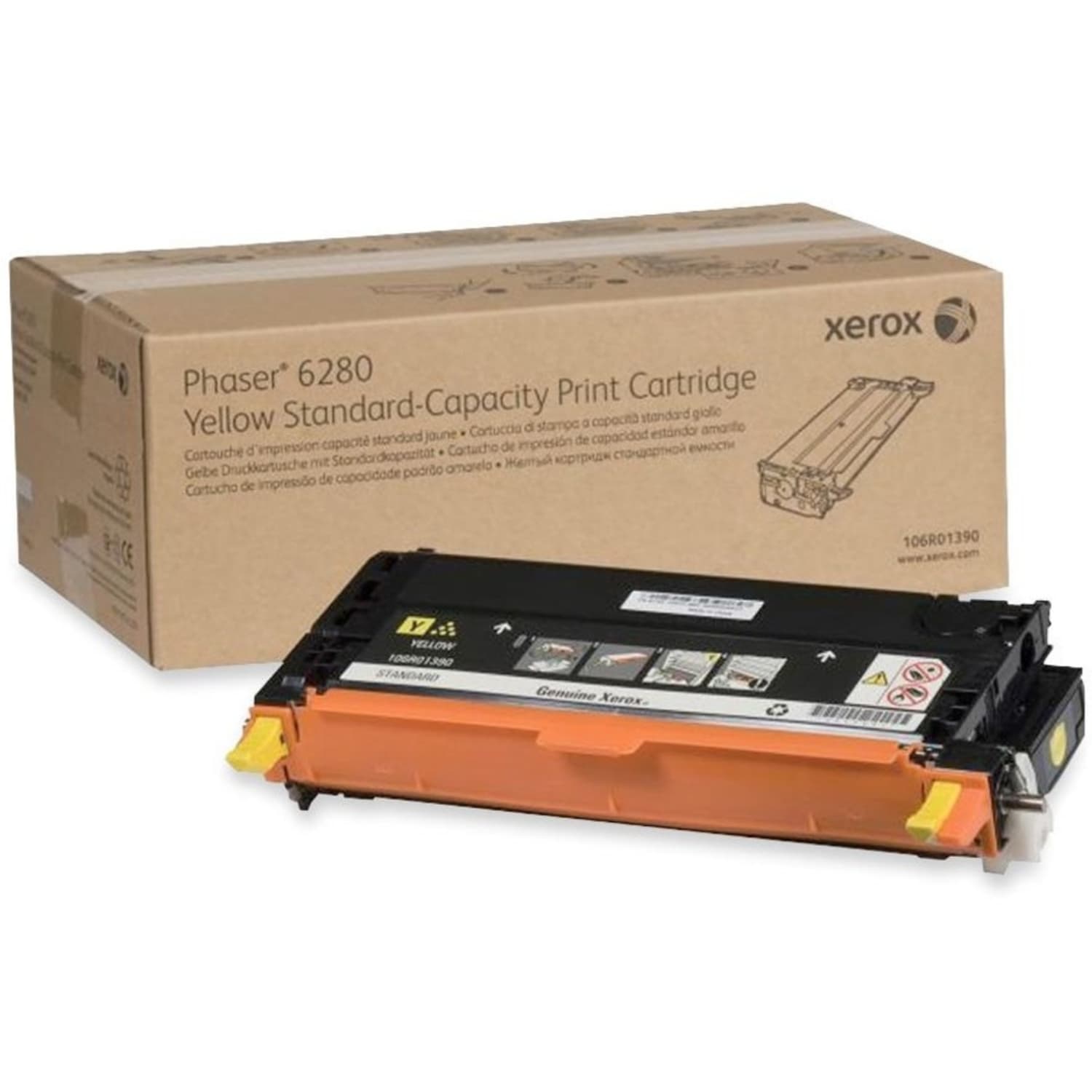 Xerox 6280 Yellow Toner Cartridge, 106R01390 - Image 4