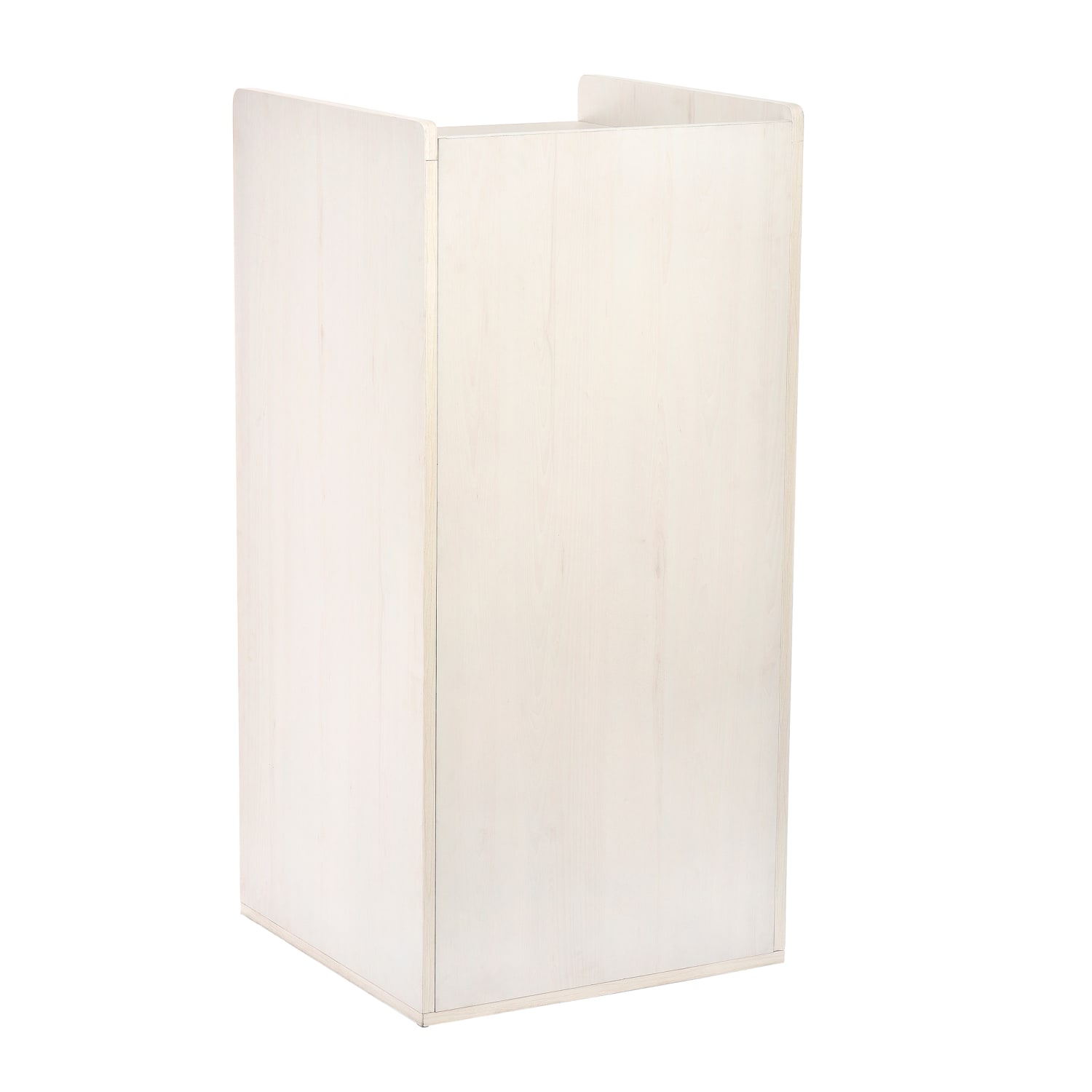 Alpine Industries Wood Commercial Tray Top Waste Enclosure Trash Receptacles, 40 Gallons, White, Pack Of 2 Receptacles - Image 3
