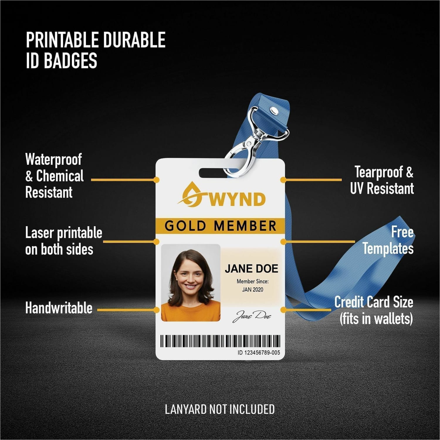 Avery Name Badge, 80 Packaged Quantity, Vertical, Portrait, 2.1inW x 3.4inH, Rectangular Shape, Double Sided - Image 3