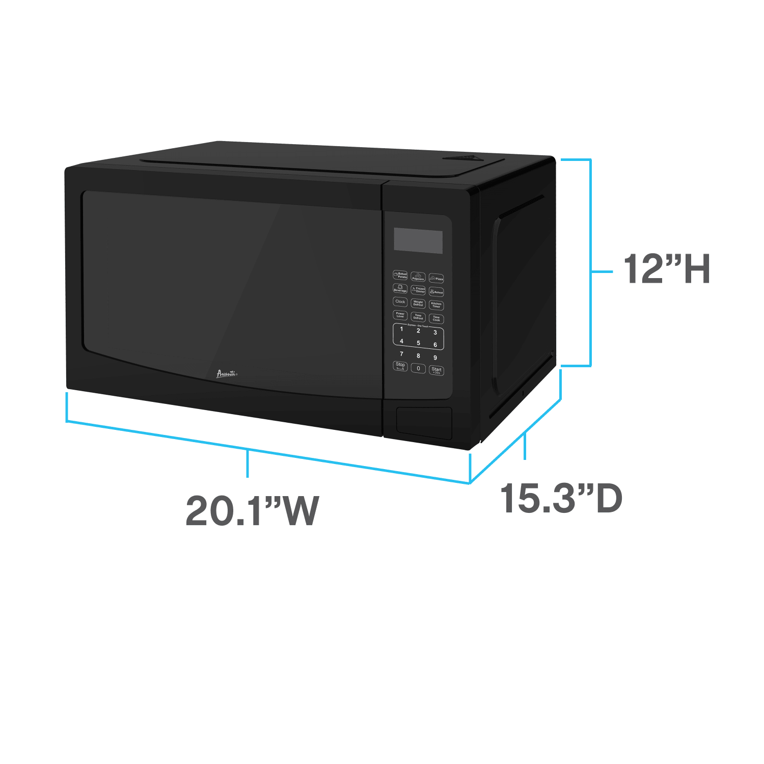Avanti Touch Microwave Oven, 1.1 Cu. Ft., Black - Image 3