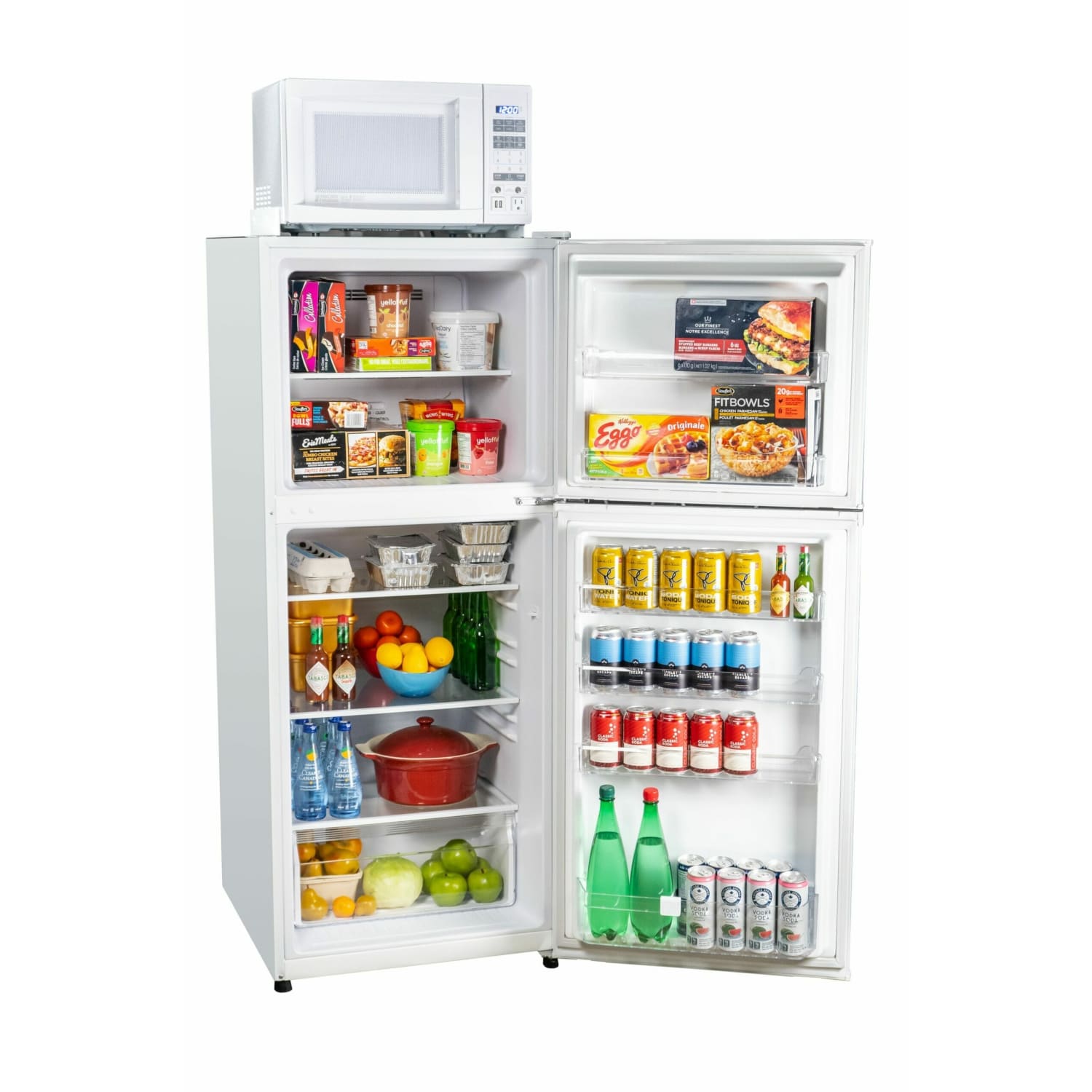 Danby 10.0 Cu. Ft./0.9 Cu. Ft. Combination Refrigerator/Microwave, Right Door Hinge, White - Image 3