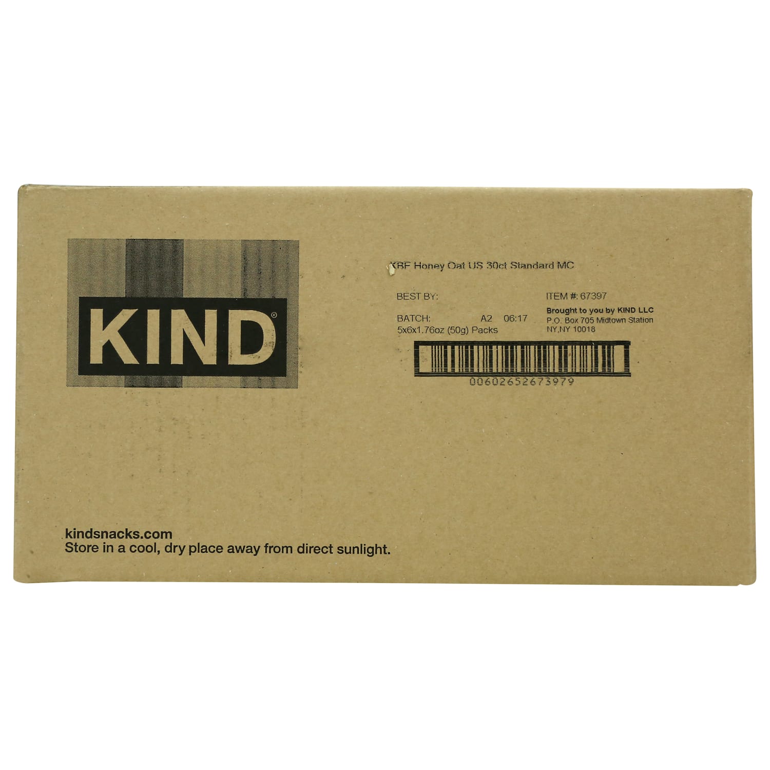 KIND Protein Snack Bars, Honey Oat, 1.76 Oz, Total Qty 30 - Image 3