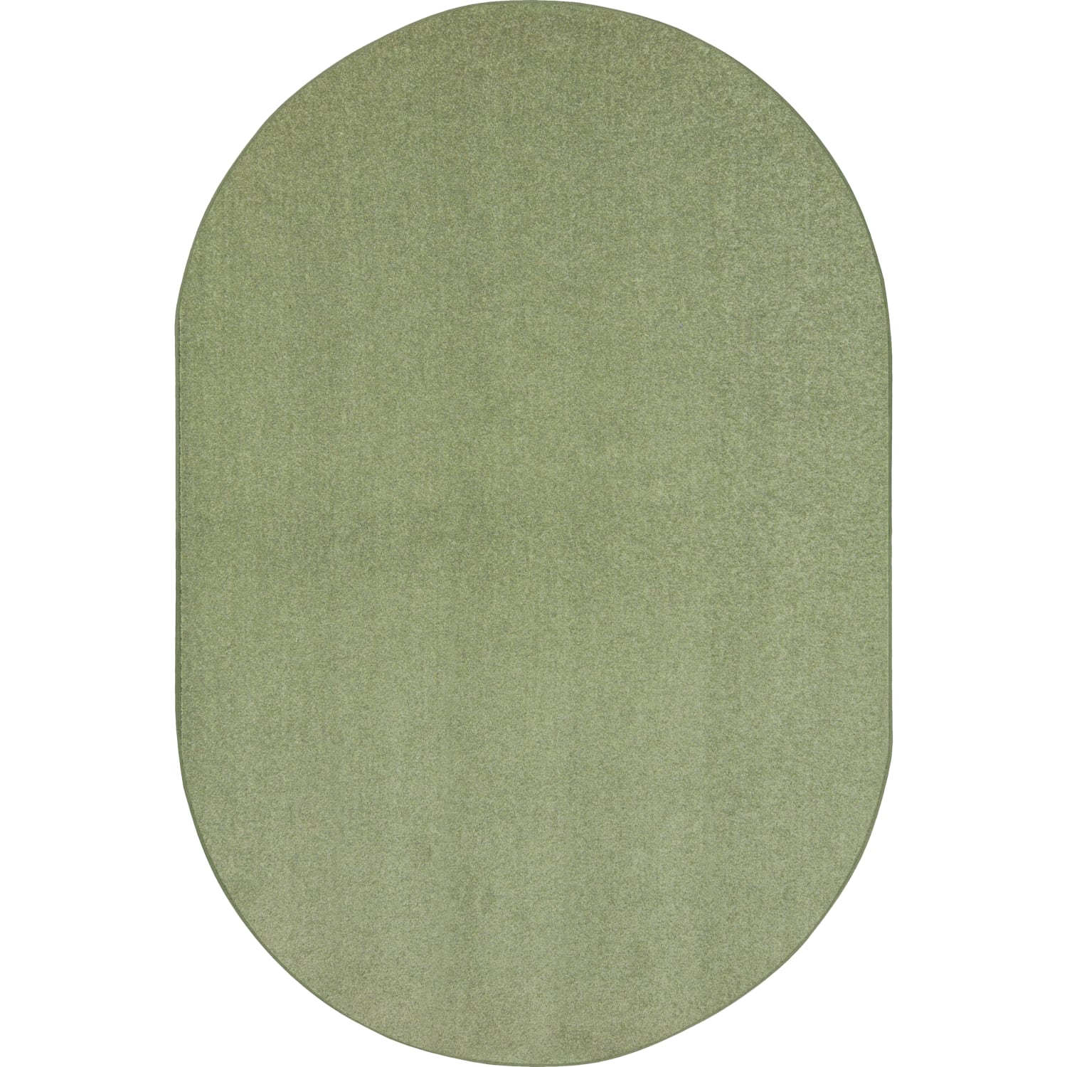 Joy Carpets Kids Essentials Oval Area Rug, Endurance, 6ft x 9ft, Sage