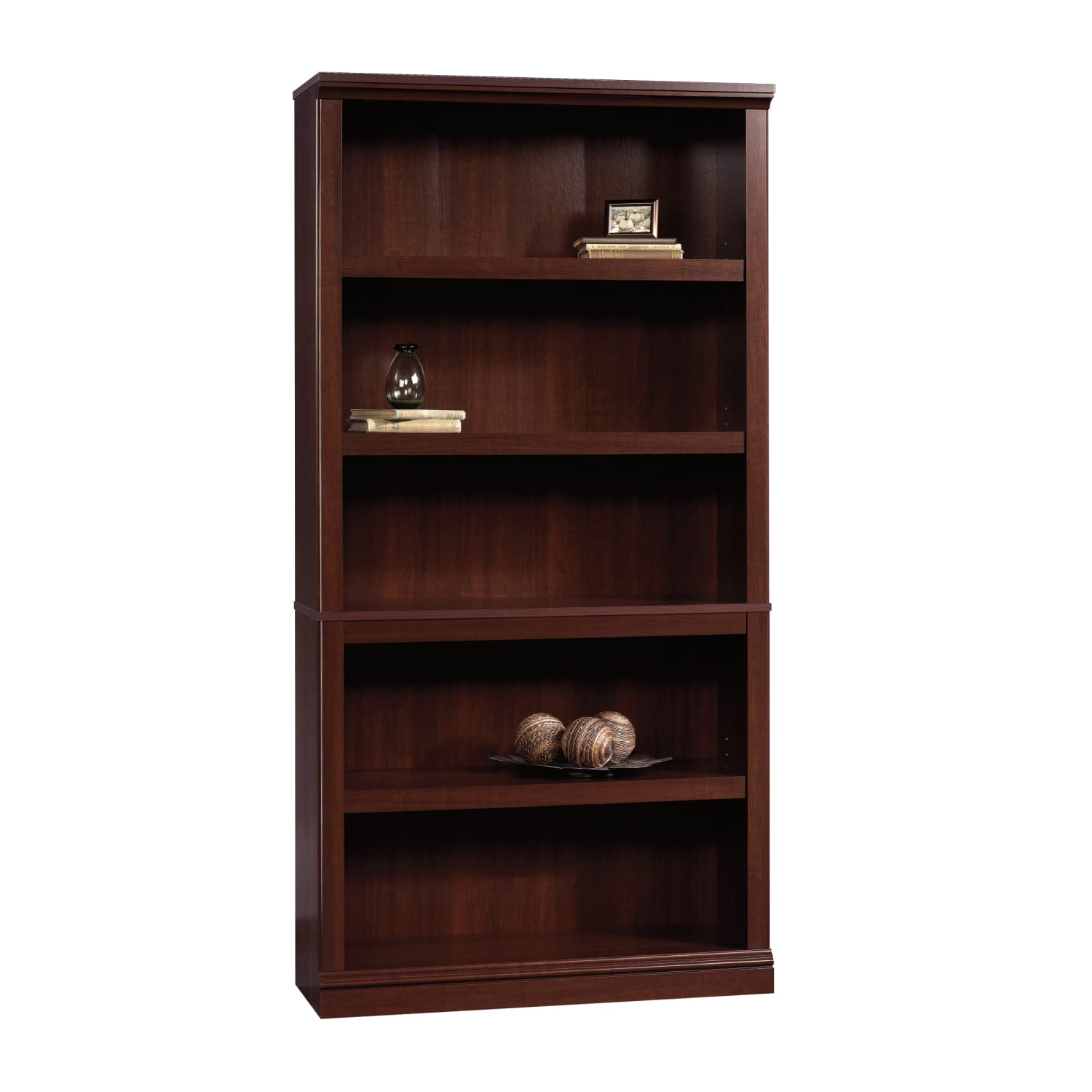 Sauder Select 69 13/16inH 5-Shelf Transitional Bookcase, Cherry/Dark Finish, Standard Delivery - Image 3