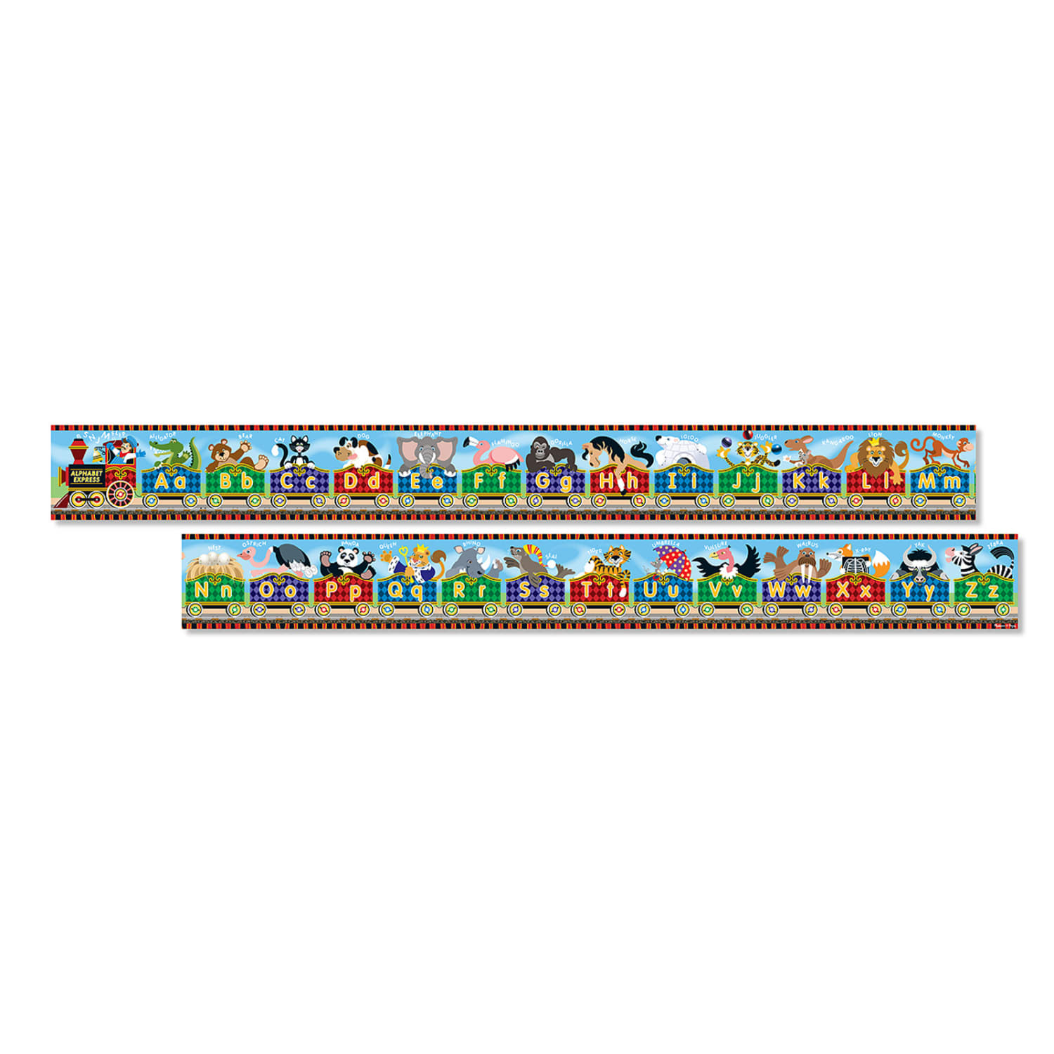 Melissa & Doug Alphabet Express Floor Puzzle, 10ft X 6-1/2in, 27 Pieces - Image 3