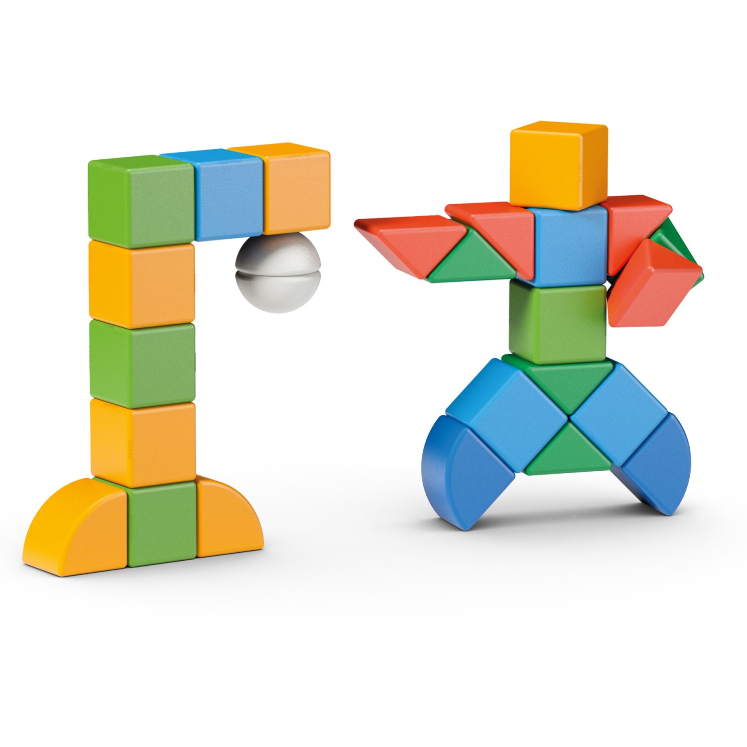 Geomag Magicubes Shapes Magnetic Building Blocks Recycled, 32 Pieces - Image 6