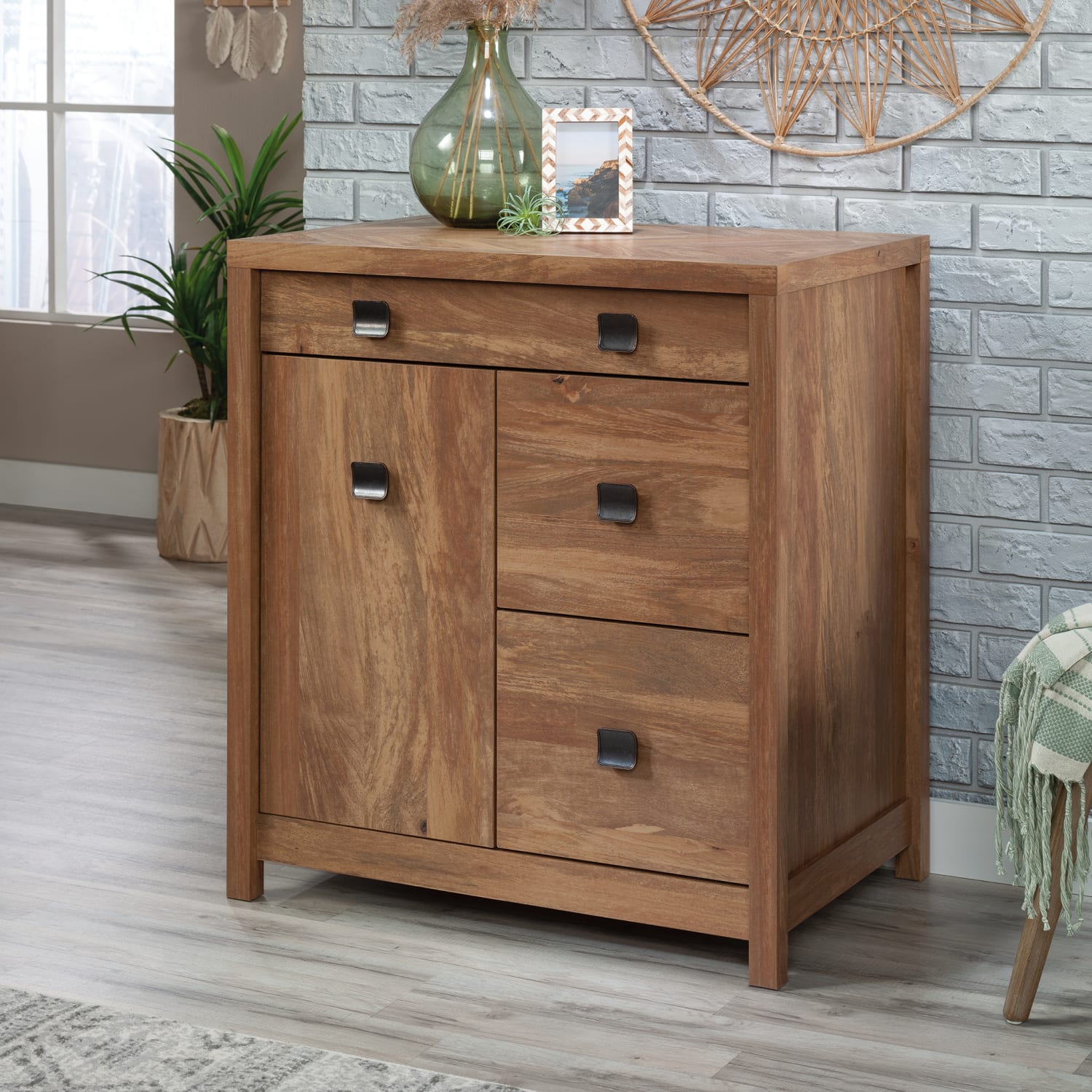 Sauder Cannery Bridge 32inW Credenza-Style Computer Desk With File And Storage, Sindoori Mango - Image 4