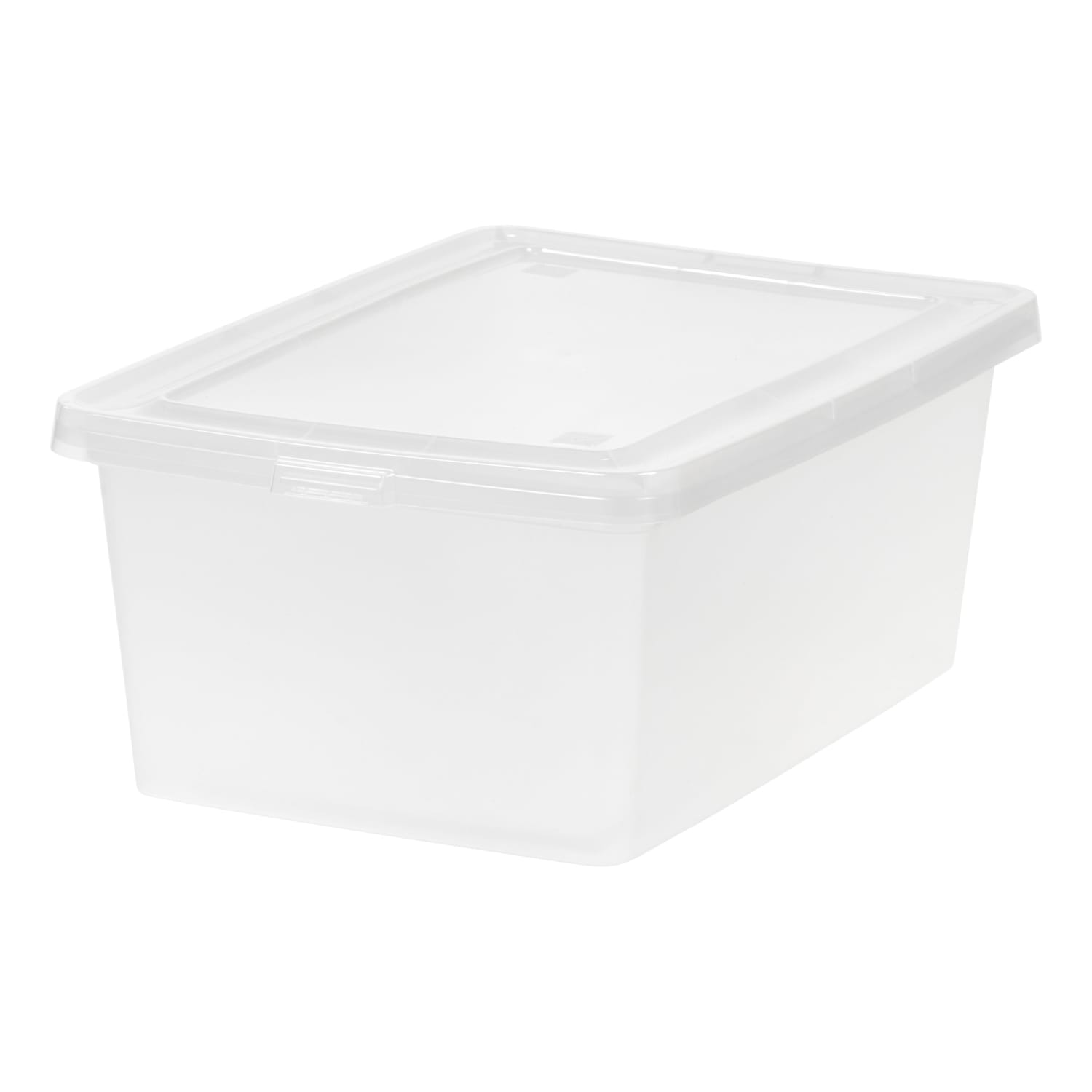 Iris Snap Top Storage Boxes, 3.6 Gallon, Clear, Set Of 6 Boxes