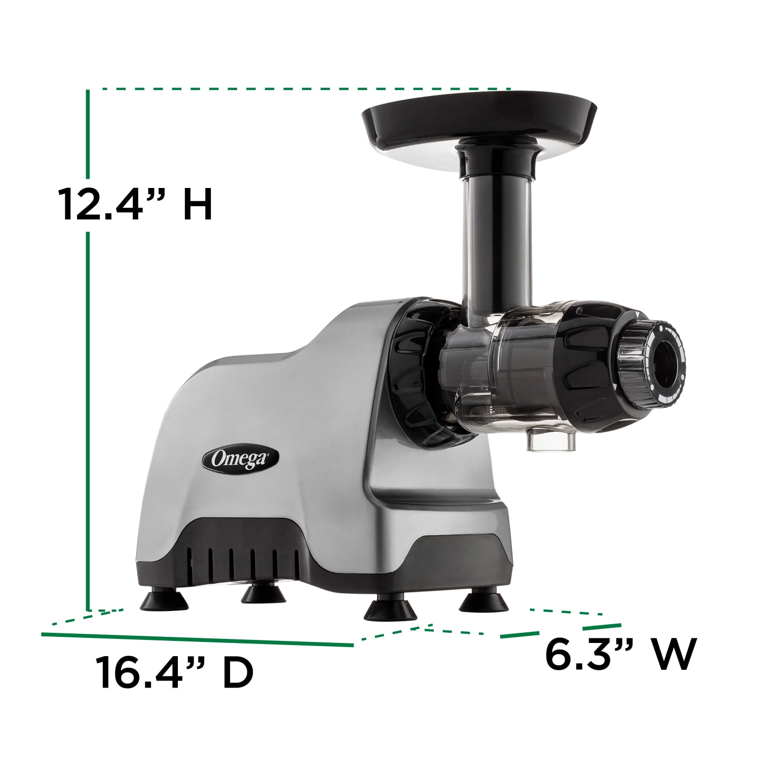 Omega CNC80S Compact Juicer, Gray - Image 5
