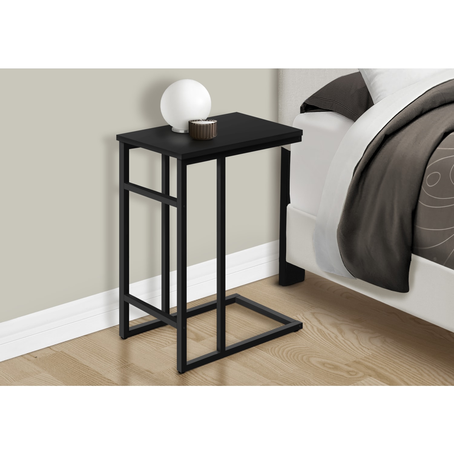 Monarch Specialties Abi Accent Table, 24inH x 18inW x 11-3/4inD, Black - Image 4