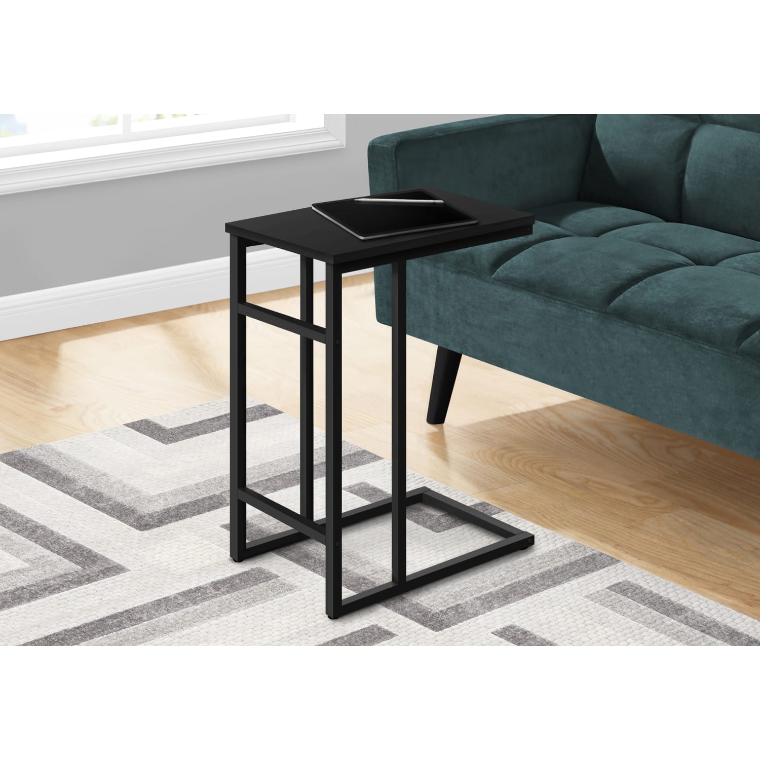 Monarch Specialties Abi Accent Table, 24inH x 18inW x 11-3/4inD, Black - Image 5