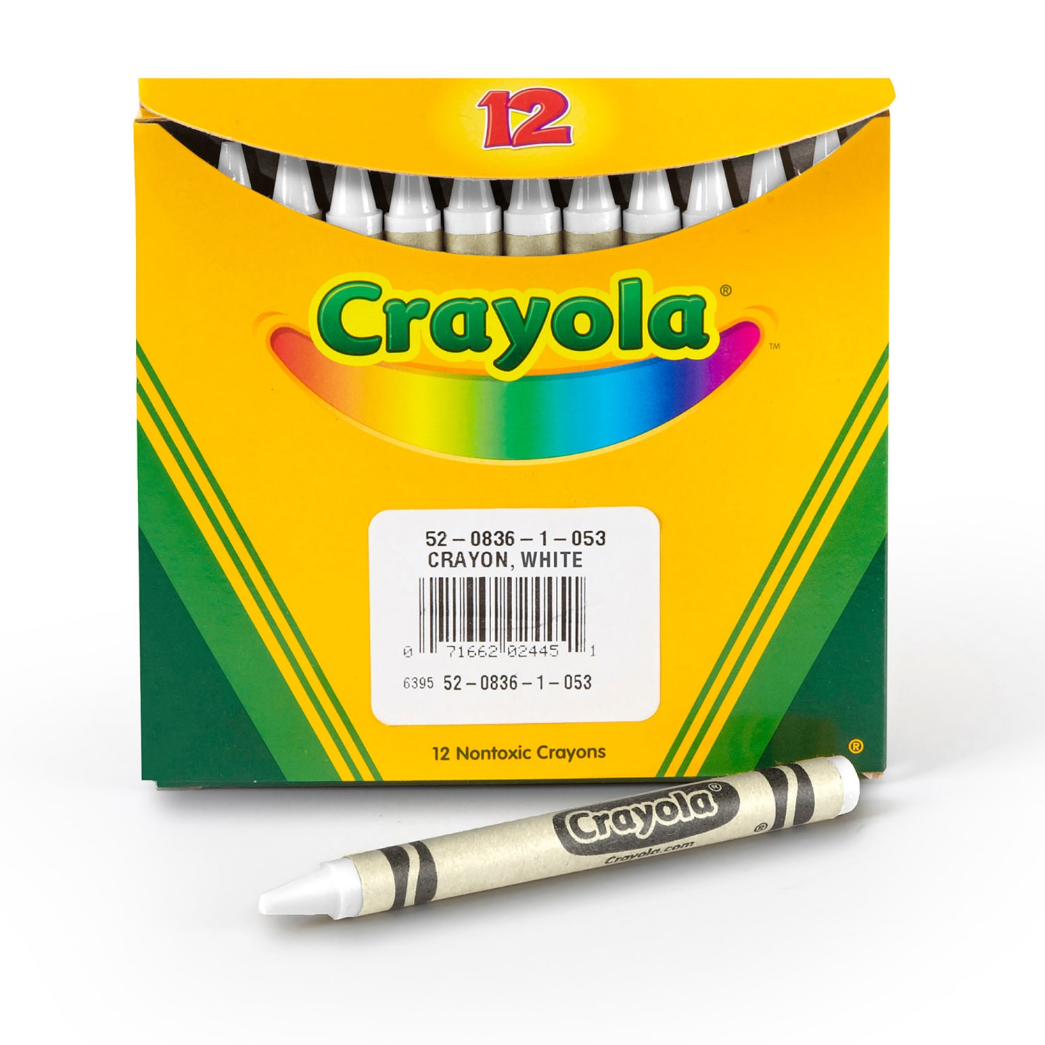 Crayola Bulk Crayons, Regular Size, White, 12 Per Pack, Set Of 6 Packs - Image 3