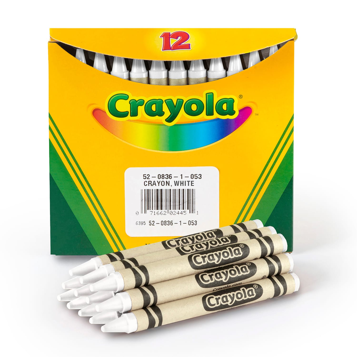 Crayola Bulk Crayons, Regular Size, White, 12 Per Pack, Set Of 6 Packs - Image 4