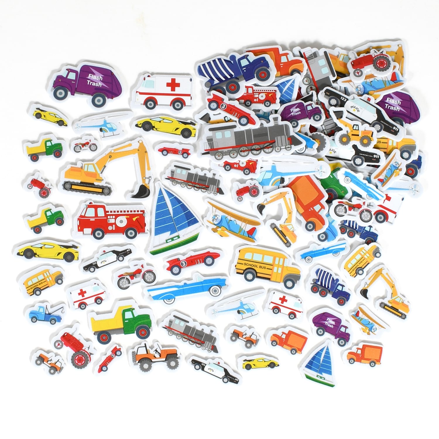 Ready 2 Learn Foam Stickers, Transport, Pack Of 168 Stickers, Set Of 3 Packs - Image 3