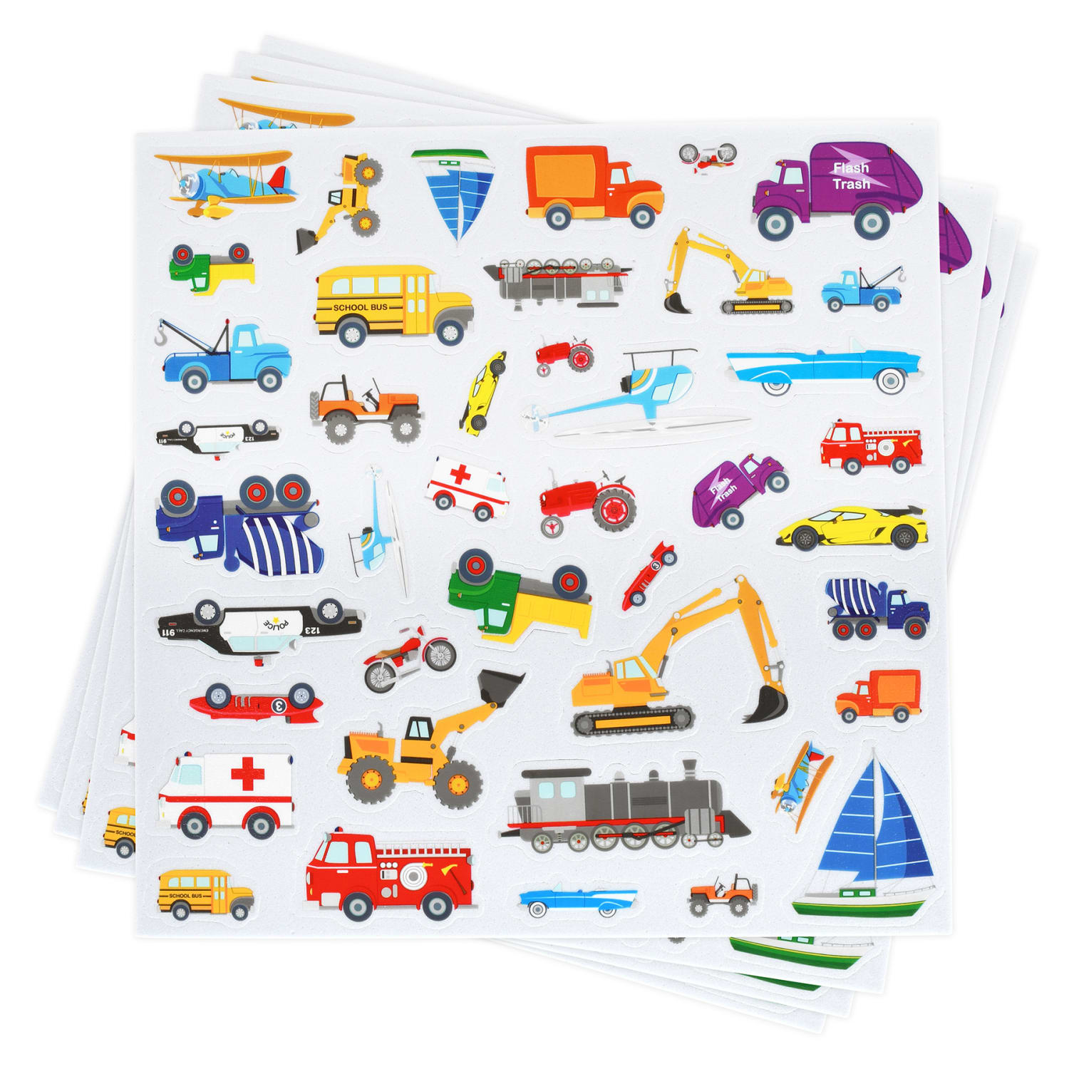 Ready 2 Learn Foam Stickers, Transport, Pack Of 168 Stickers, Set Of 3 Packs - Image 4