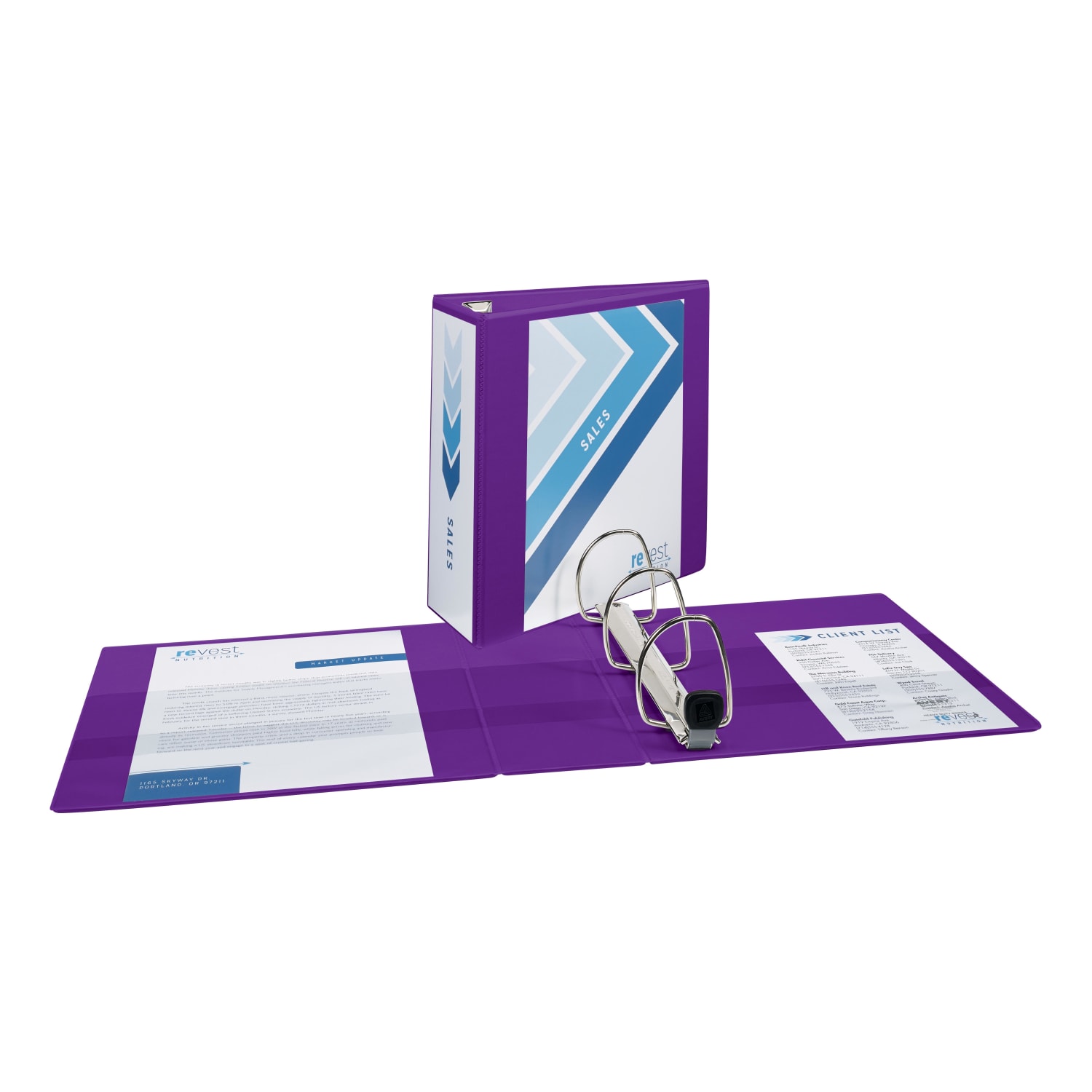 Avery Heavy-Duty View 3-Ring Binder With Locking One-Touch EZD Rings, 4in D-Rings, 43% Recycled, Purple - Image 4