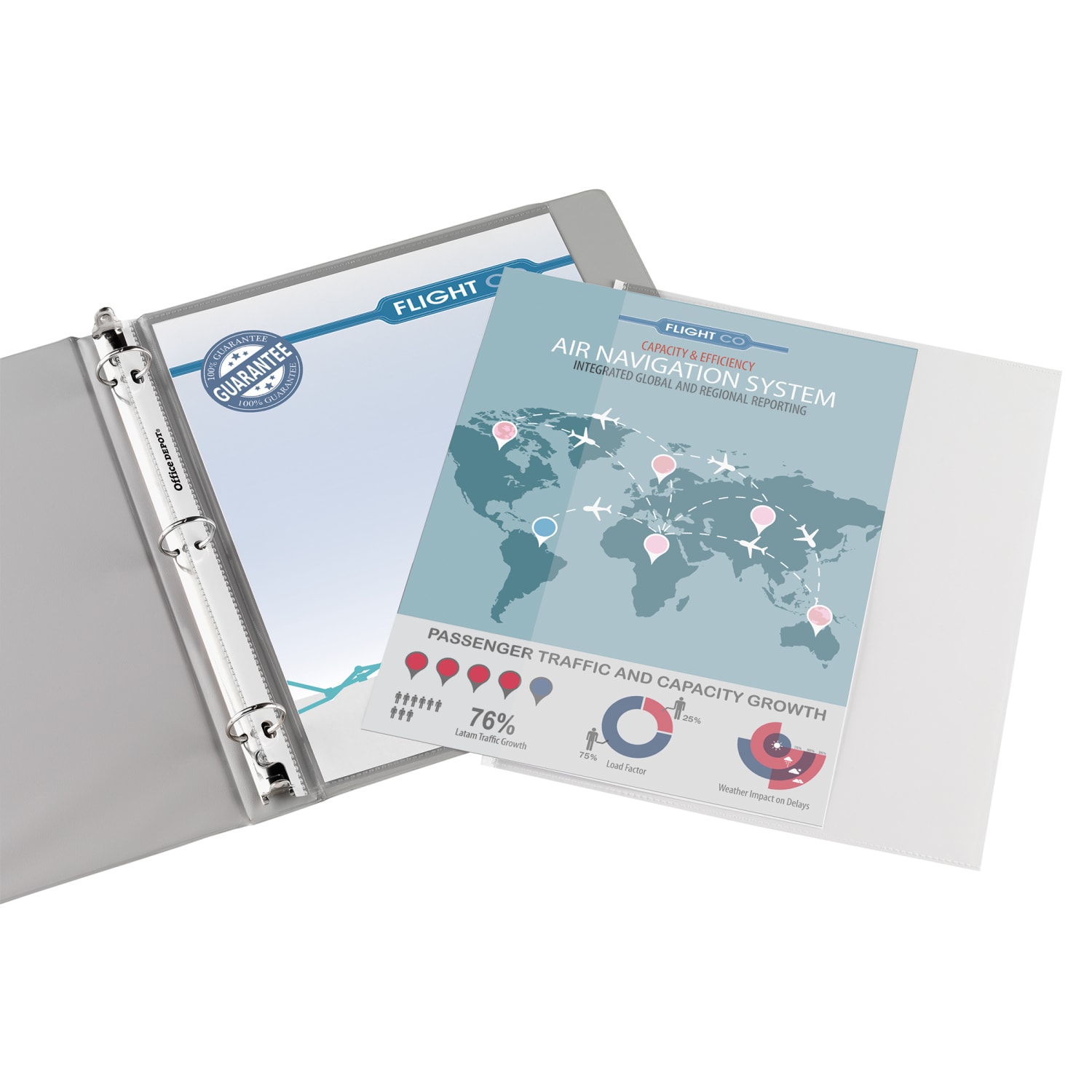 Office Depot Brand Side-Loading Sheet Protectors, 8-1/2in x 11in, Clear, Pack Of 25 - Image 3