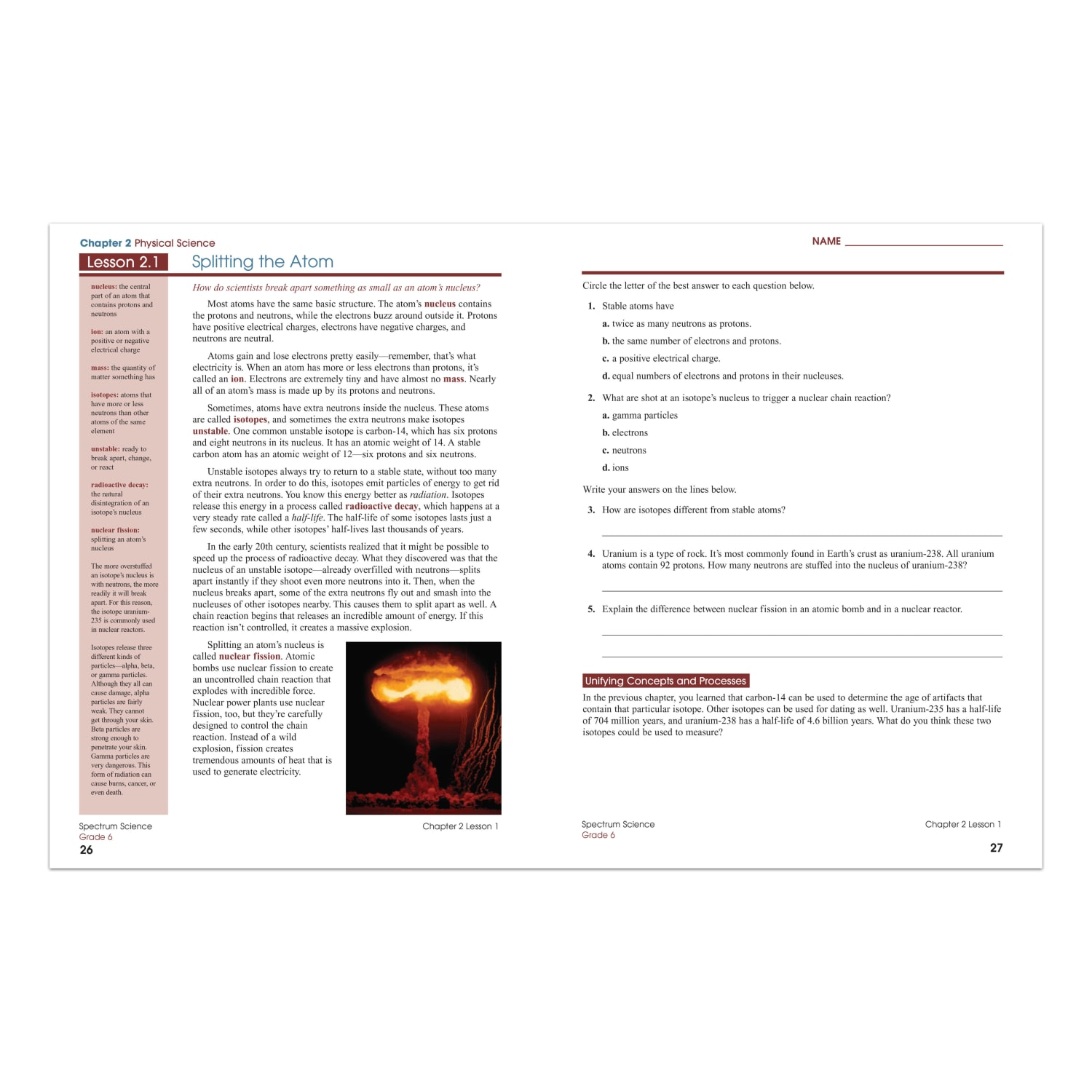 Carson-Dellosa Spectrum Science Workbook, Grade 6 - Image 3