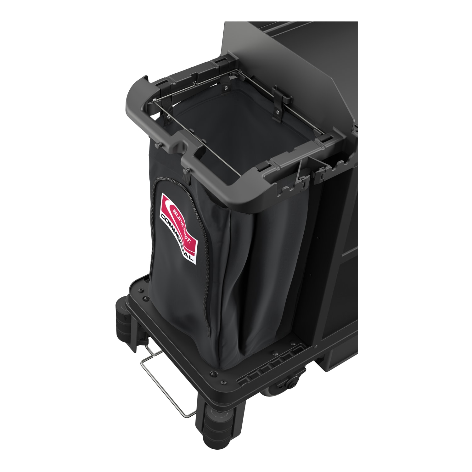 Suncast Commercial Standard Housekeeping Bag, 29-15/16inH x 15-1/4inW x 12-1/16inD, Black - Image 3