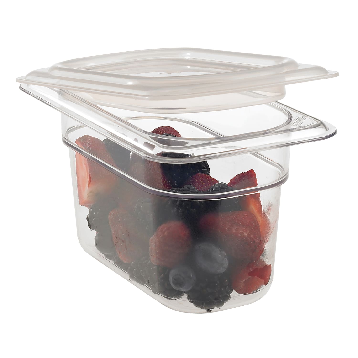 Cambro Translucent GN 1/9 Seal Covers For Food Pans, 3/4inH x 6-7/8inW x 4-3/16inD, Pack Of 6 Covers - Image 3