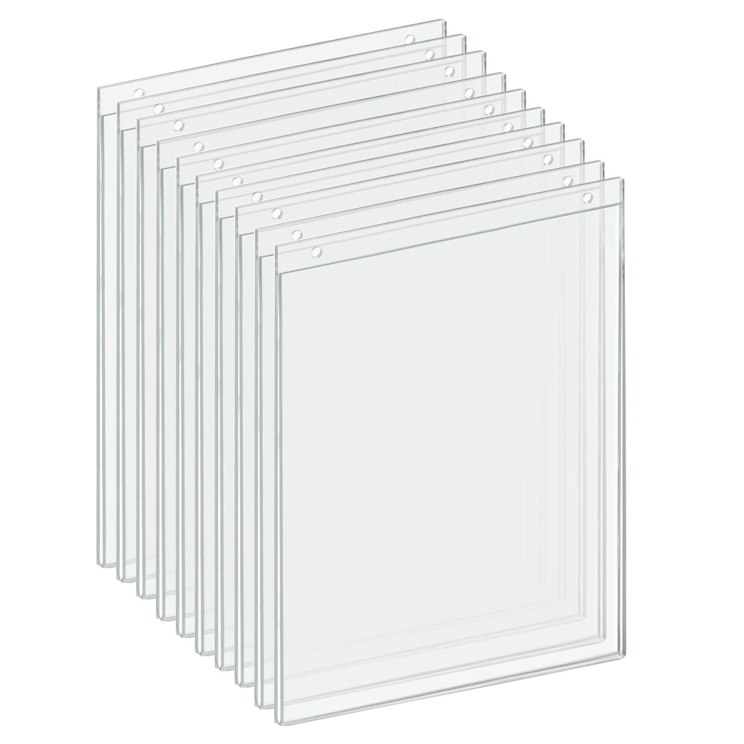 Azar Displays Acrylic Vertical Sign Holders, 12inH x 9inW x 1/4inD, Clear, Pack Of 10 Holders - Image 3