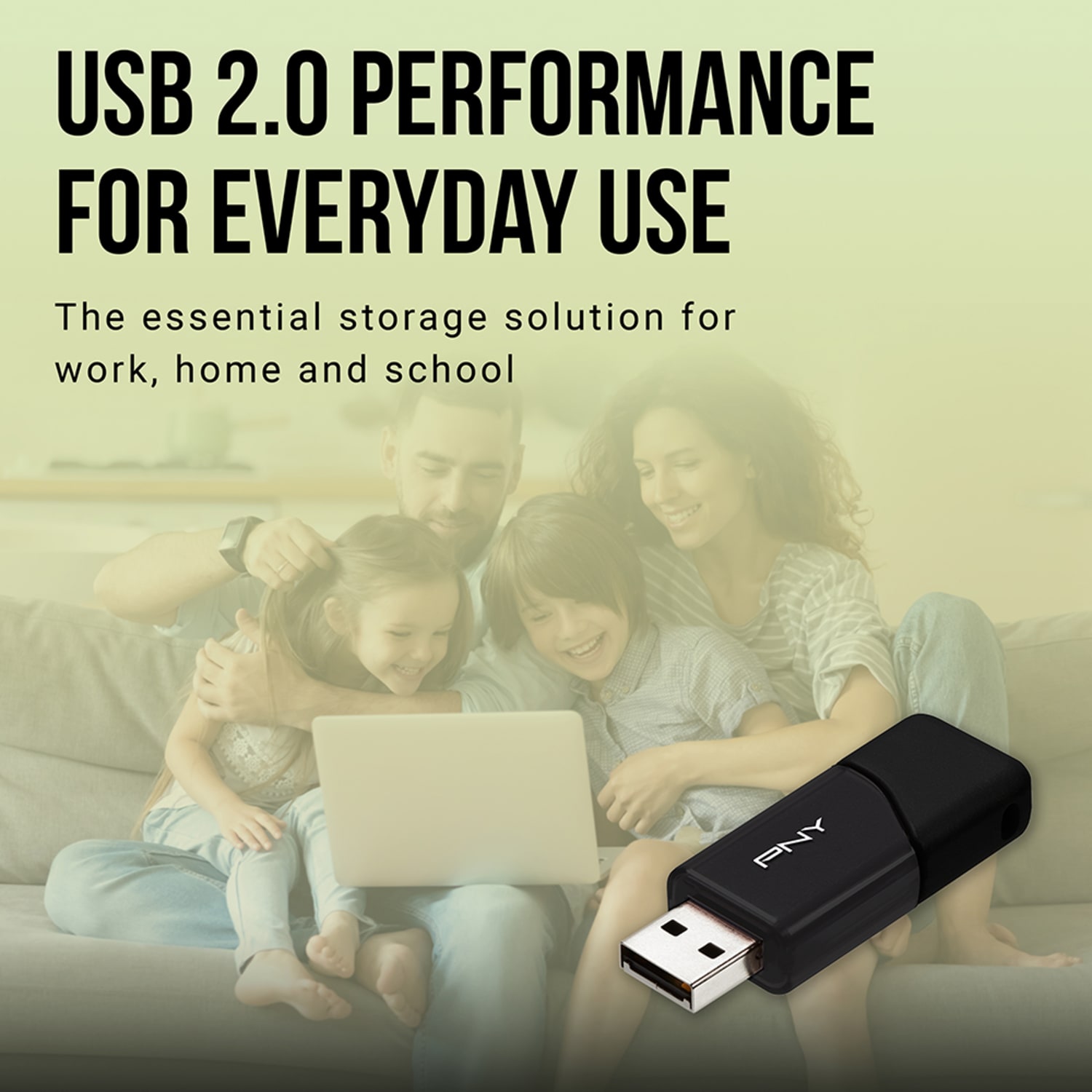 PNY Attache 3 USB 2.0 Flash Drives, 128GB, Black, Pack Of 5 Drives - Image 5