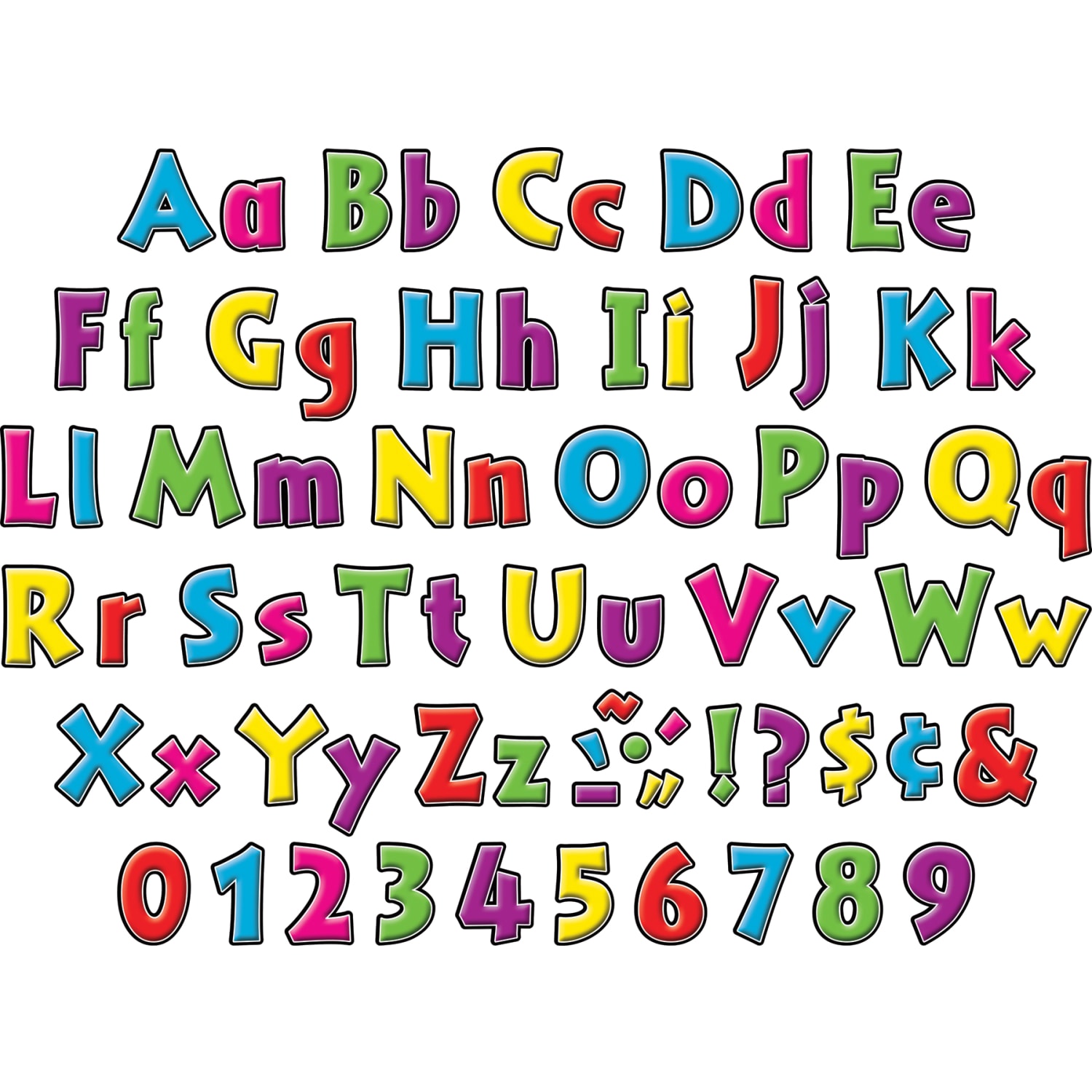 Barker Creek Letter Pop-Outs, 4in, Neon, Pack Of 510 - Image 3