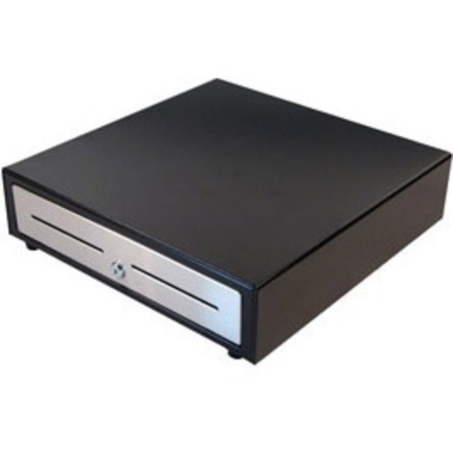 apgStandard- Duty Point of Sale Cash Drawer | Vasario Series VBS554A-BL1616-B10 - 5 Bill - 8 Coin - 2 Media Slot - USB - Stainless Steel, Plastic - Black - 4.3in Height x 16.2in Width x 16.3in Depth - Image 3