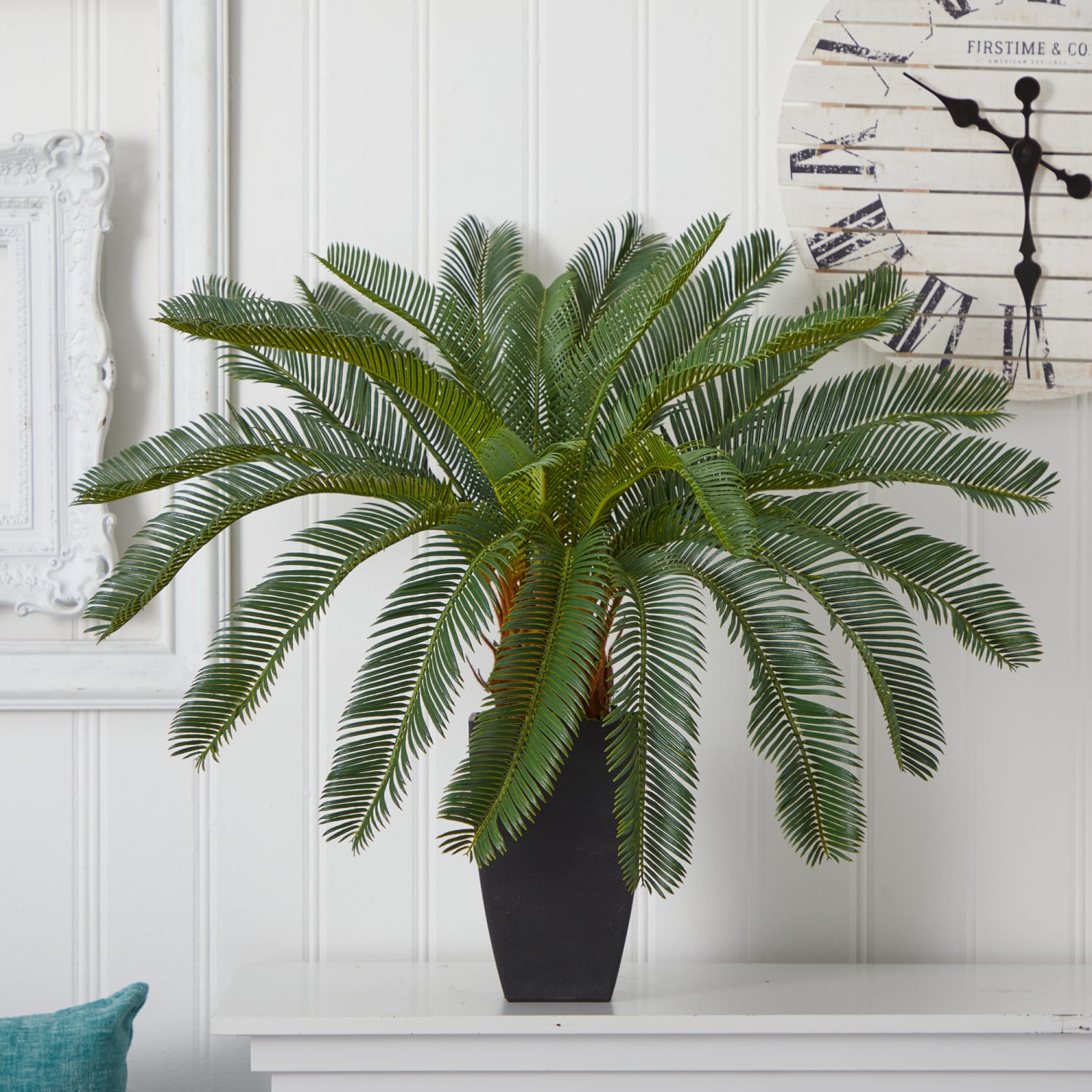 Nearly Natural 30inH Cycas Artificial Plant, 30inH x 12inW x 12inD, Black/Green - Image 3