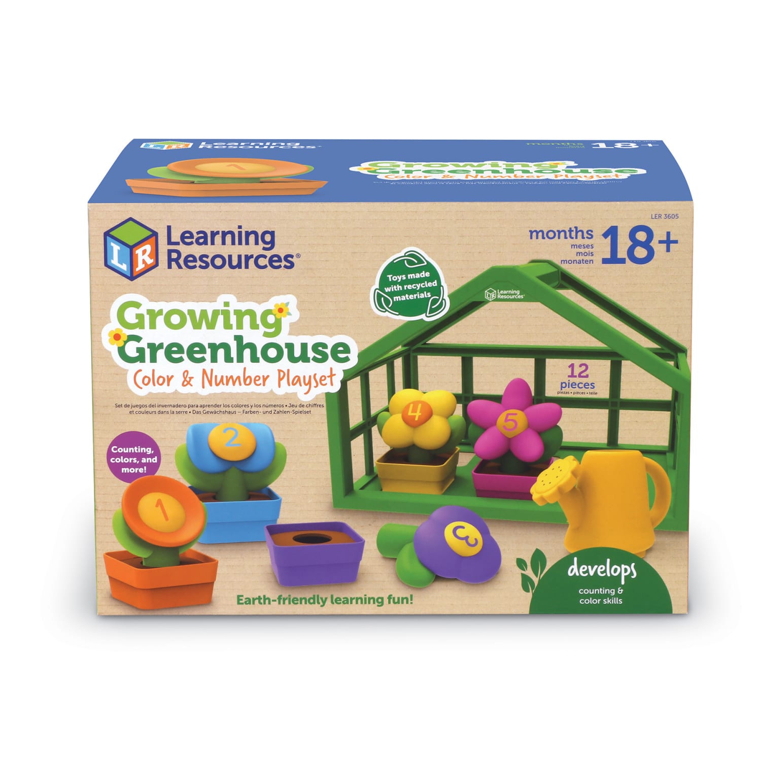 Learning Resources Growing Greenhouse Color And Number Playset, Multicolor - Image 3